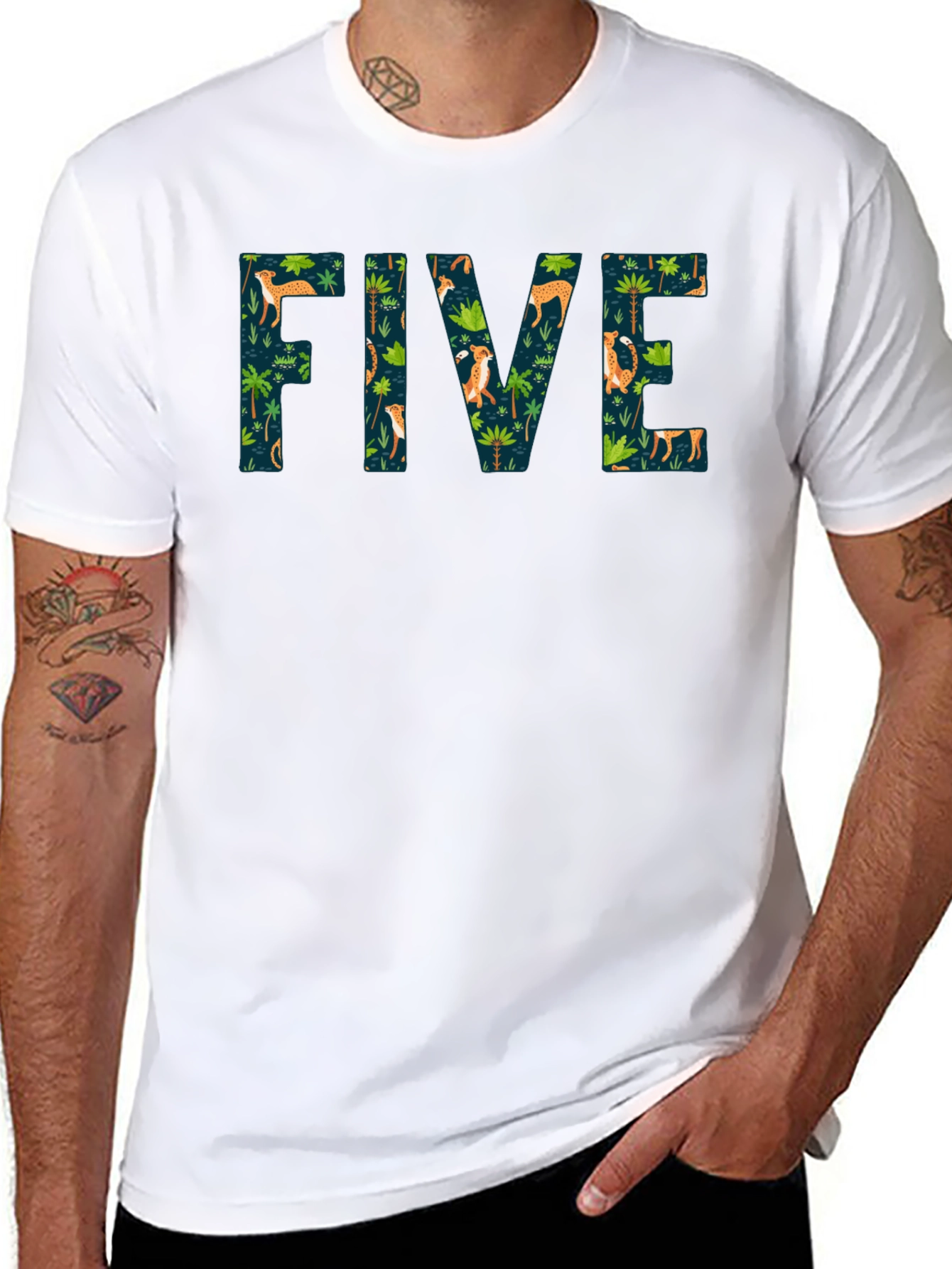 Jungle FIVE Black T-Shirt