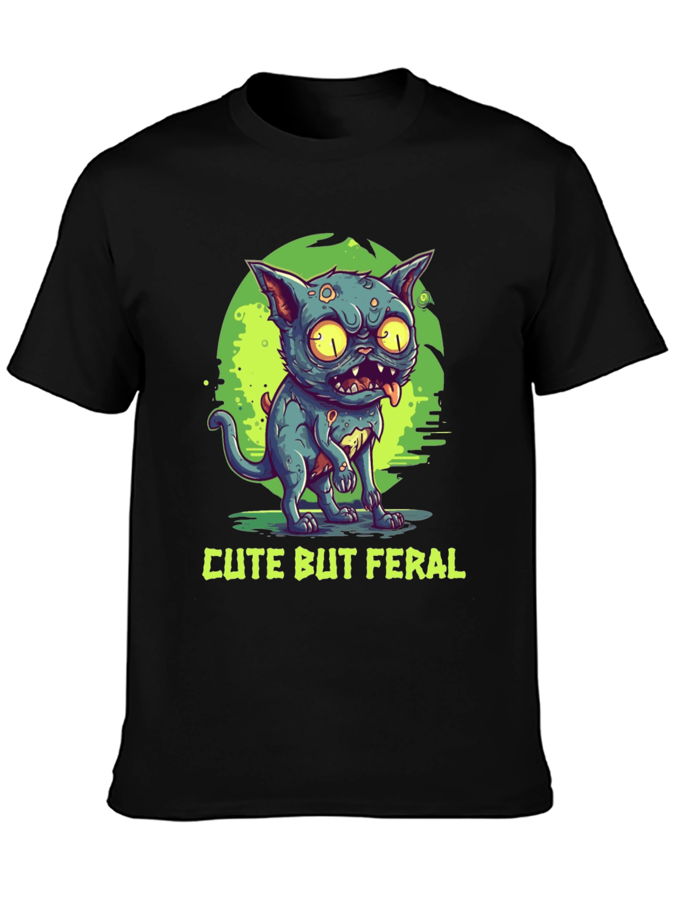 Cute But Feral Cat Graphic Tee