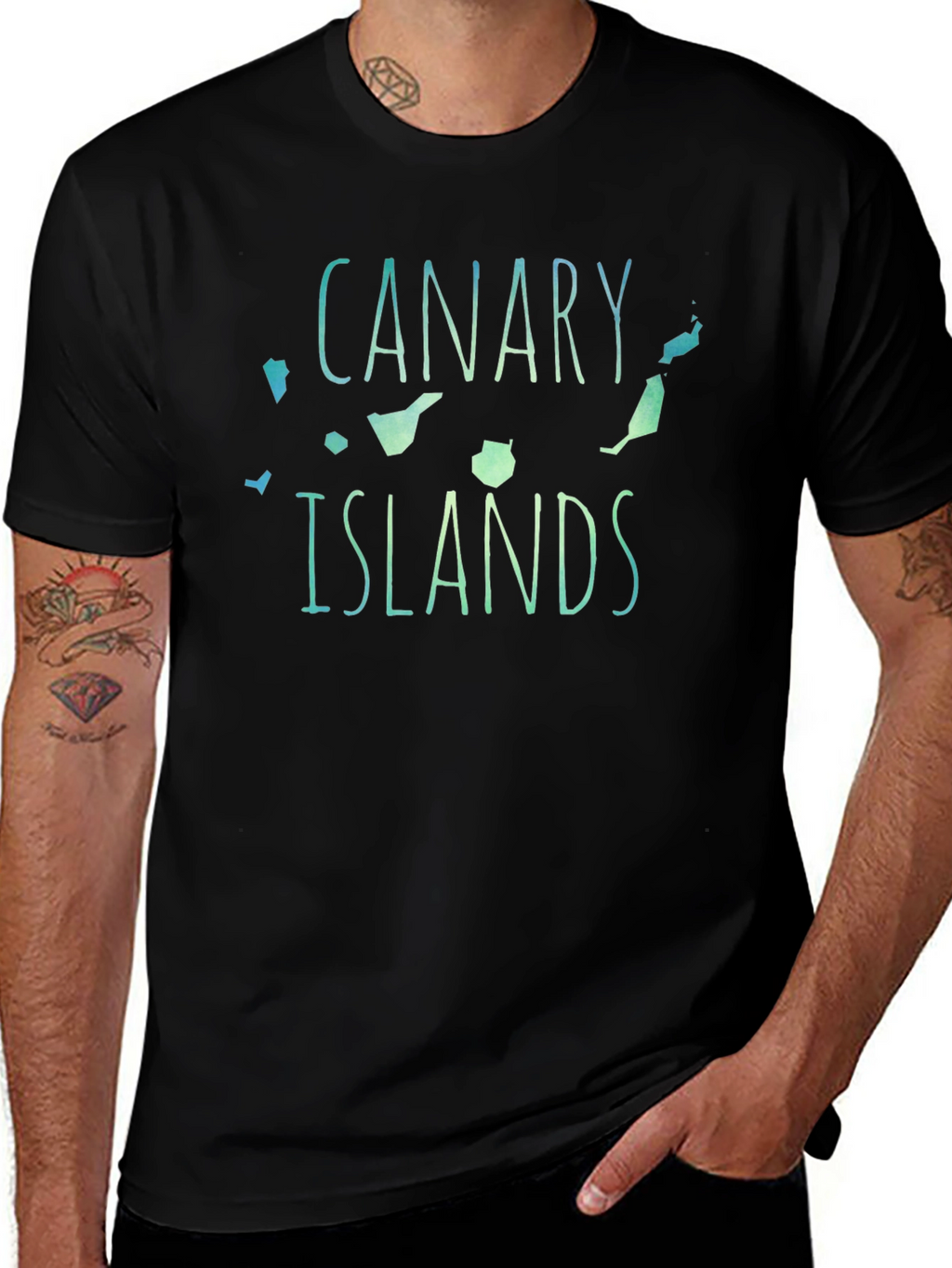 Canary Islands Graphic T-Shirt - Black