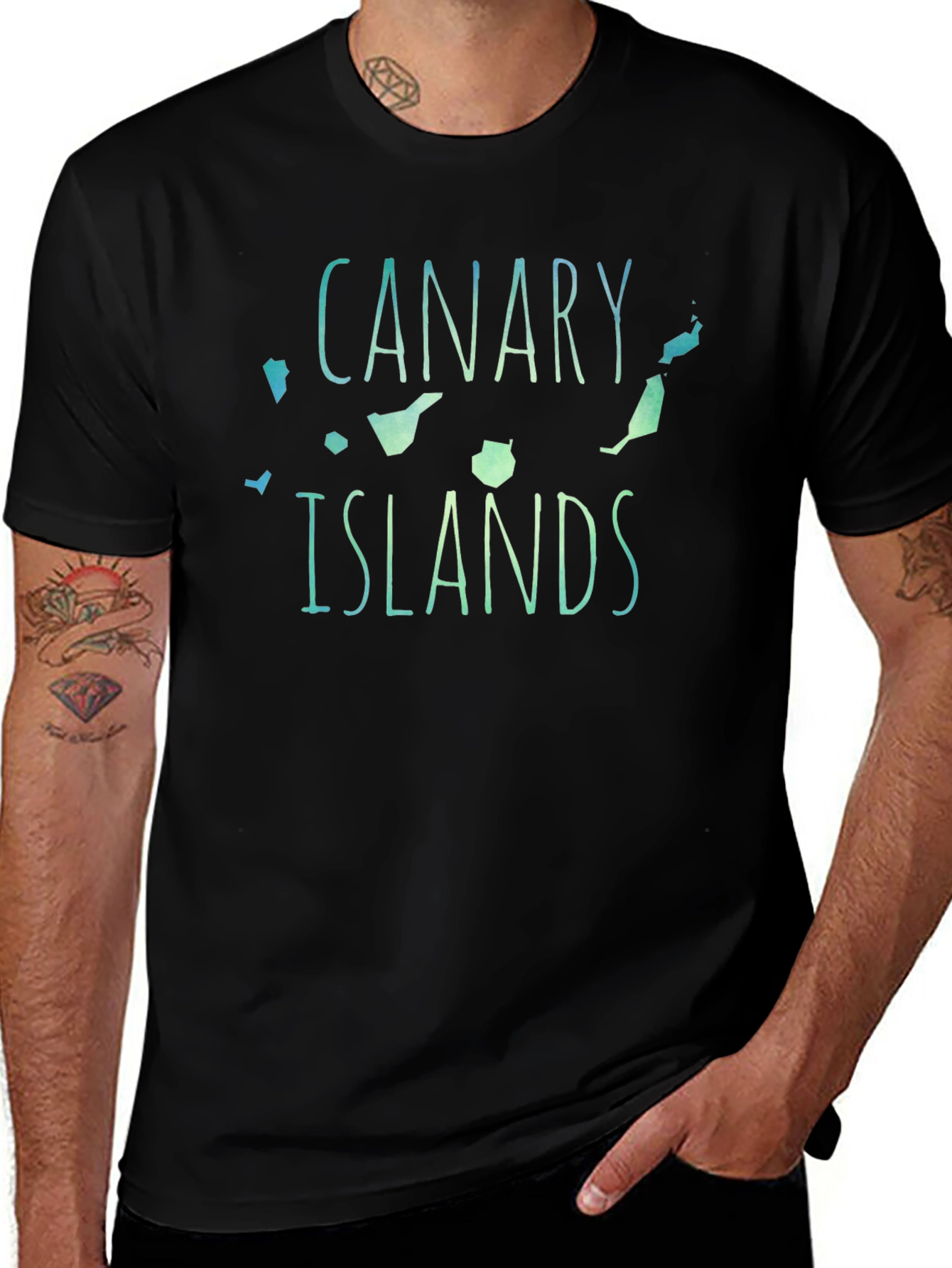 Canary Islands Graphic T-Shirt - Black