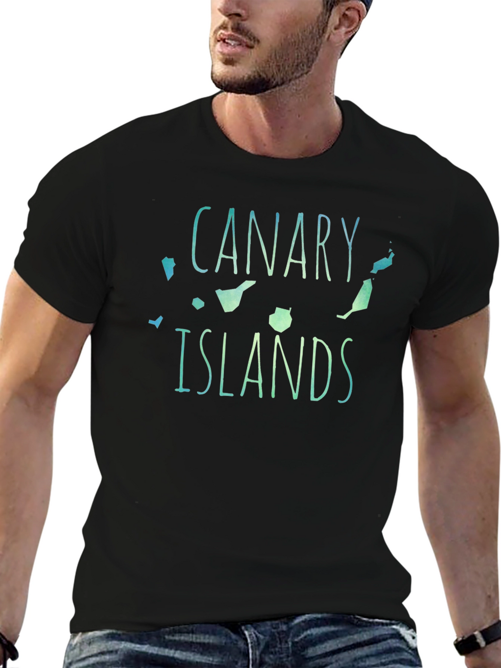 Canary Islands Graphic T-Shirt - Black