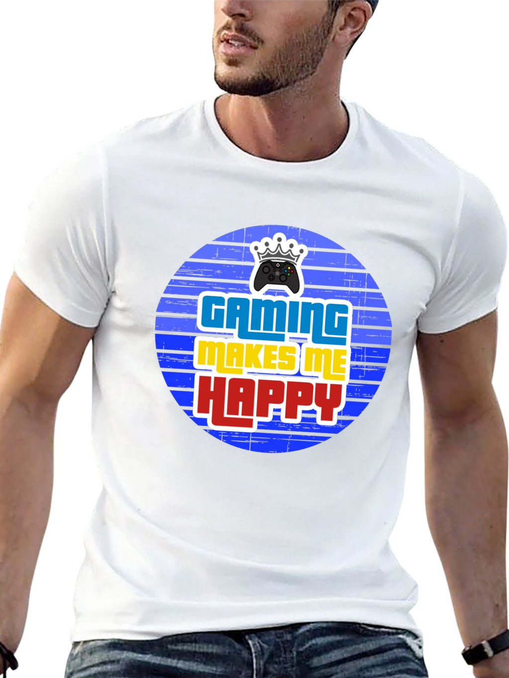 Gaming Makes Me Happy Mens T-Shirt