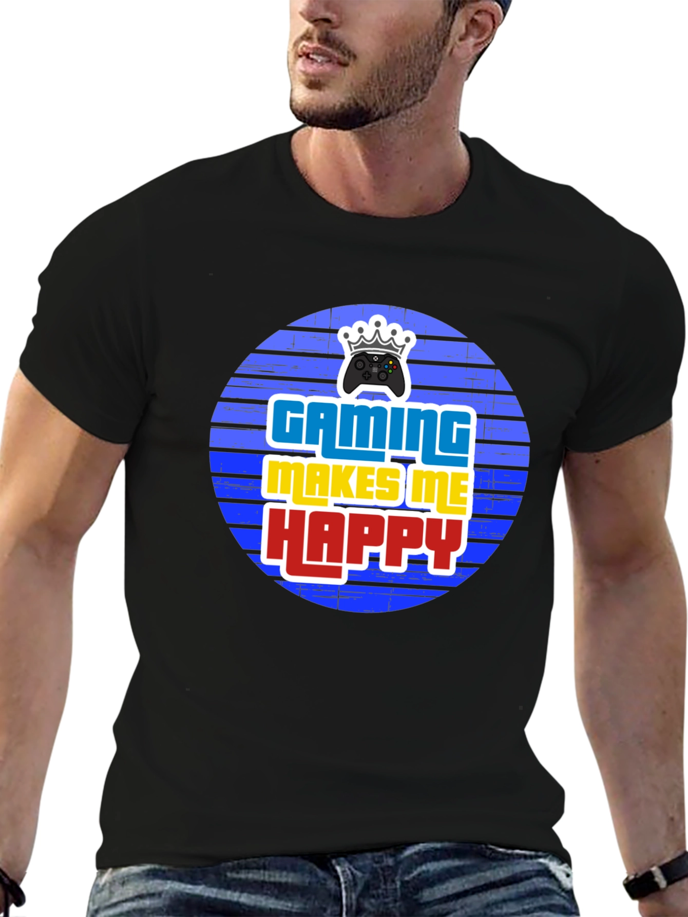 Gaming Makes Me Happy Mens T-Shirt