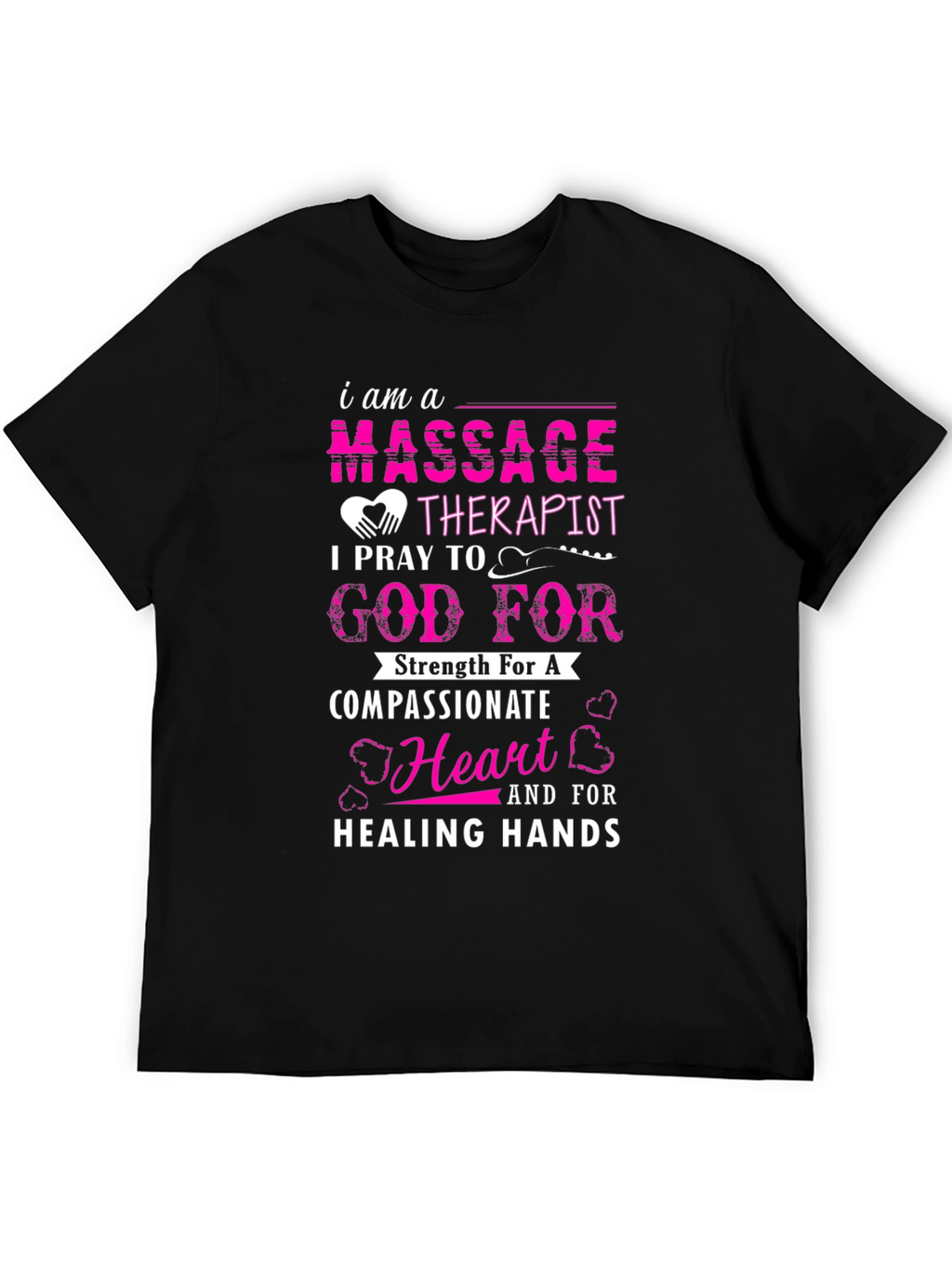 Massage Therapist Prayer Black T-Shirt