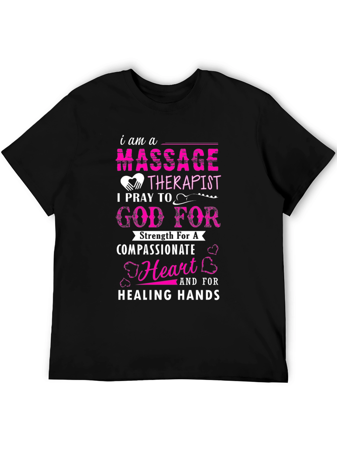 Massage Therapist Prayer Black T-Shirt