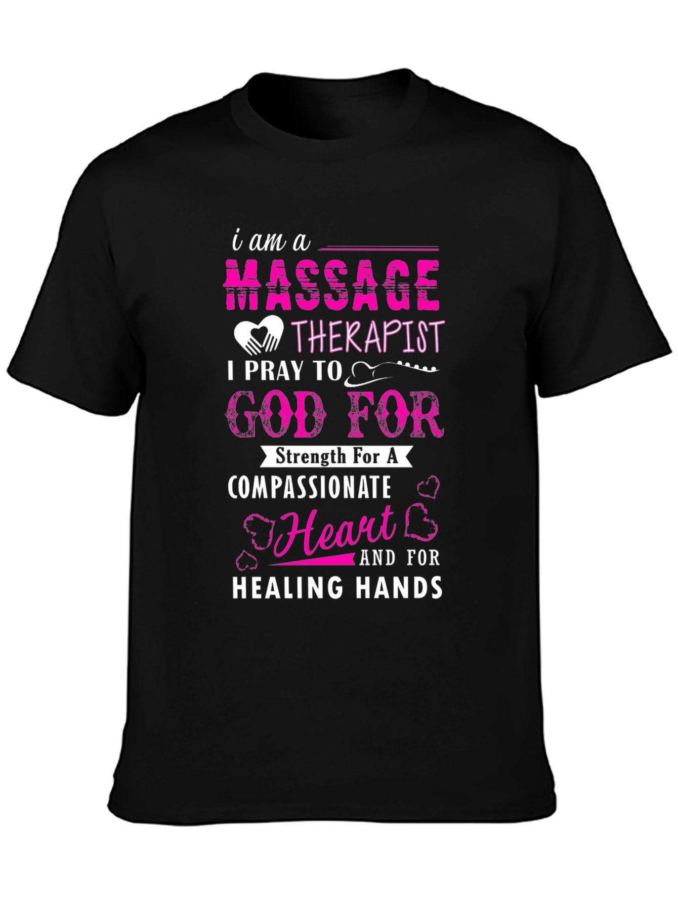 Massage Therapist Prayer Black T-Shirt