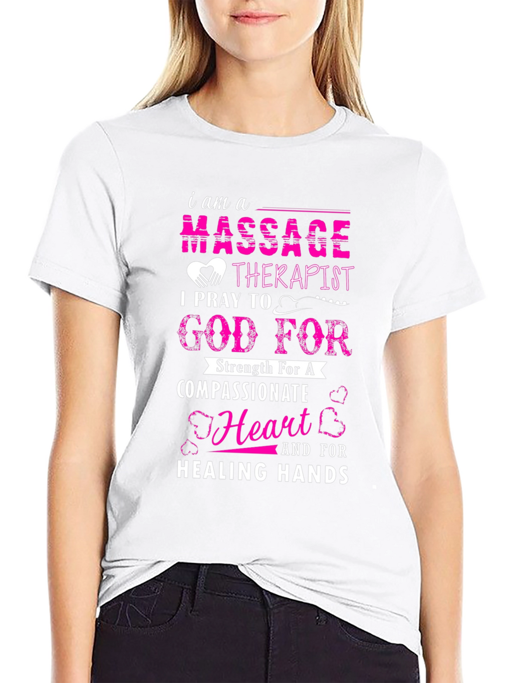 Massage Therapist Prayer Black T-Shirt
