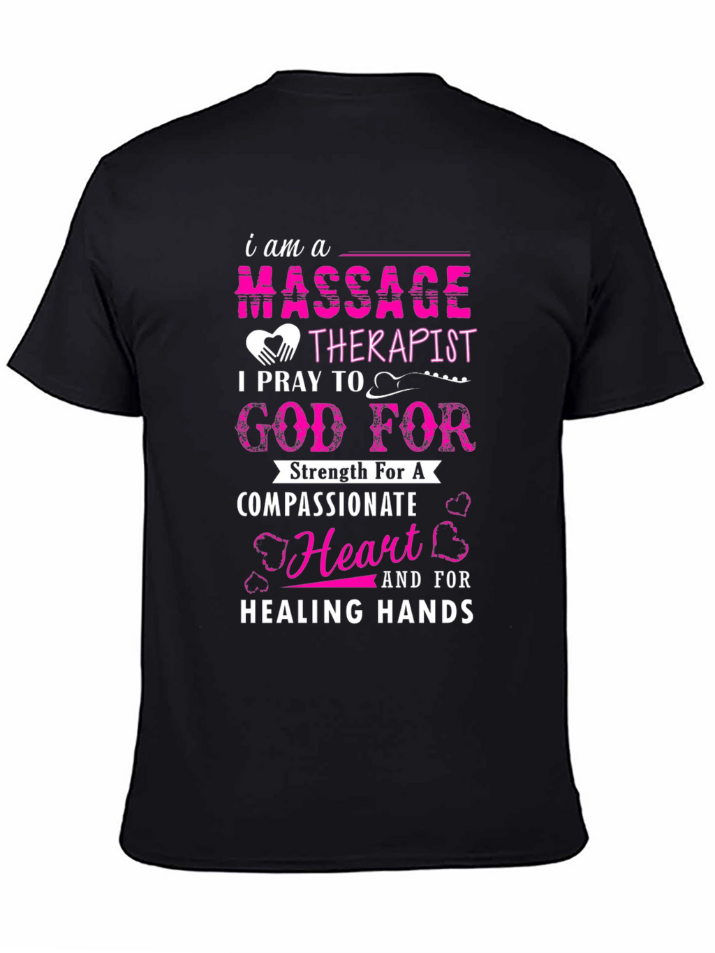 Massage Therapist Prayer Black T-Shirt