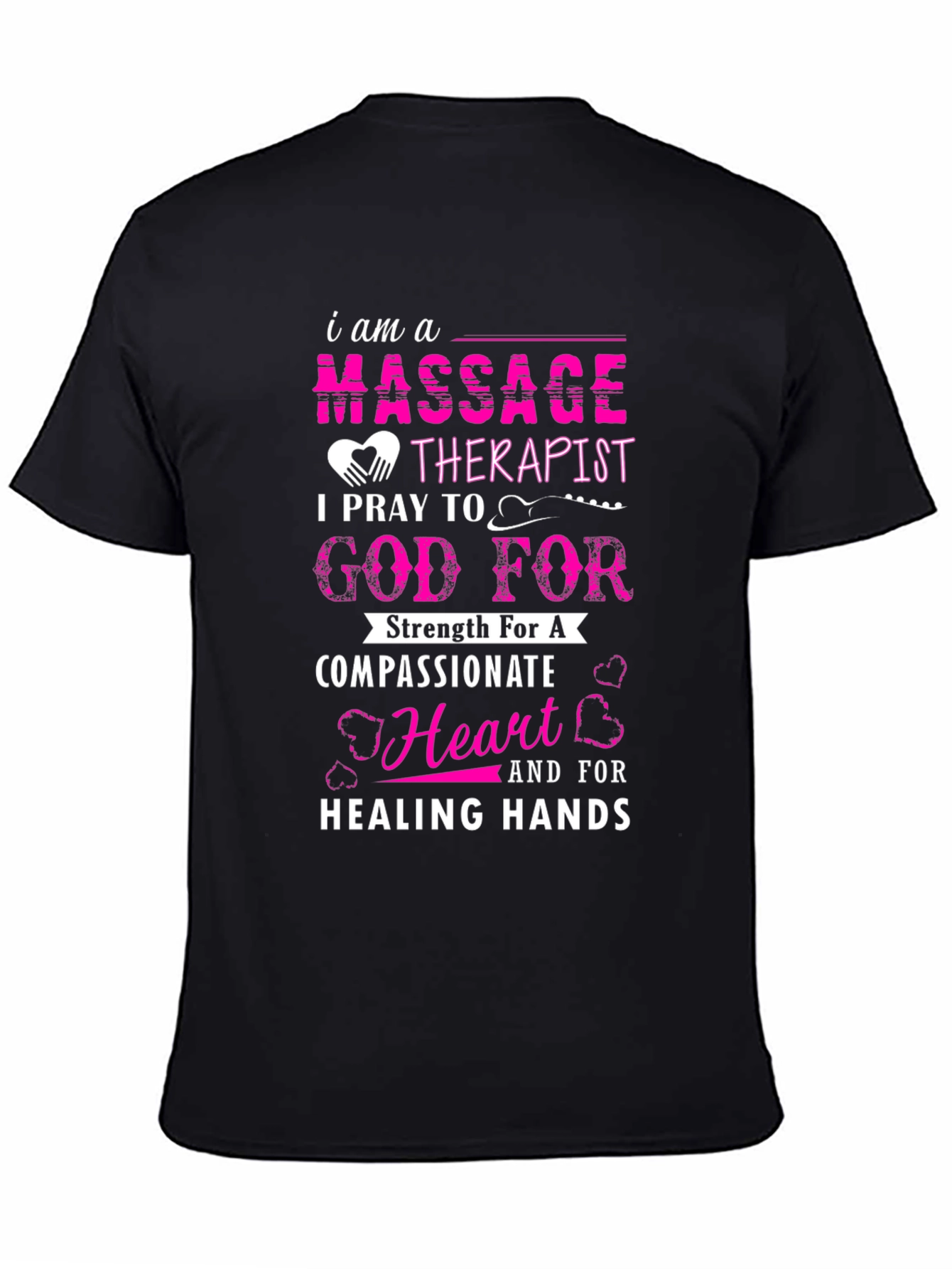Massage Therapist Prayer Black T-Shirt