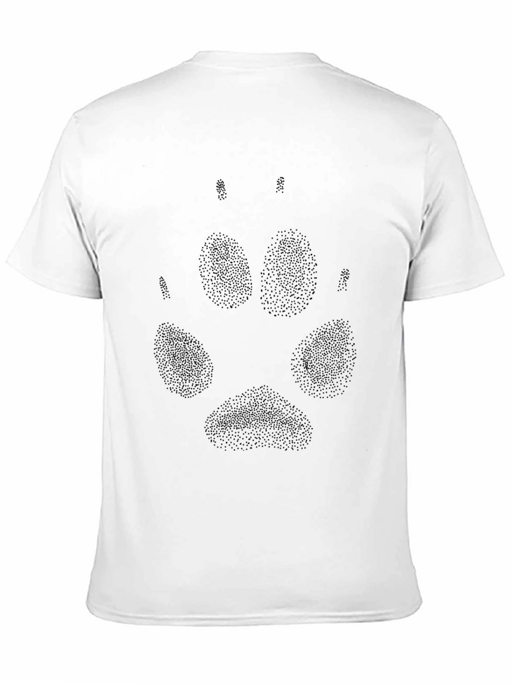 Black Wolf Paw Print T-Shirt - Casual Style