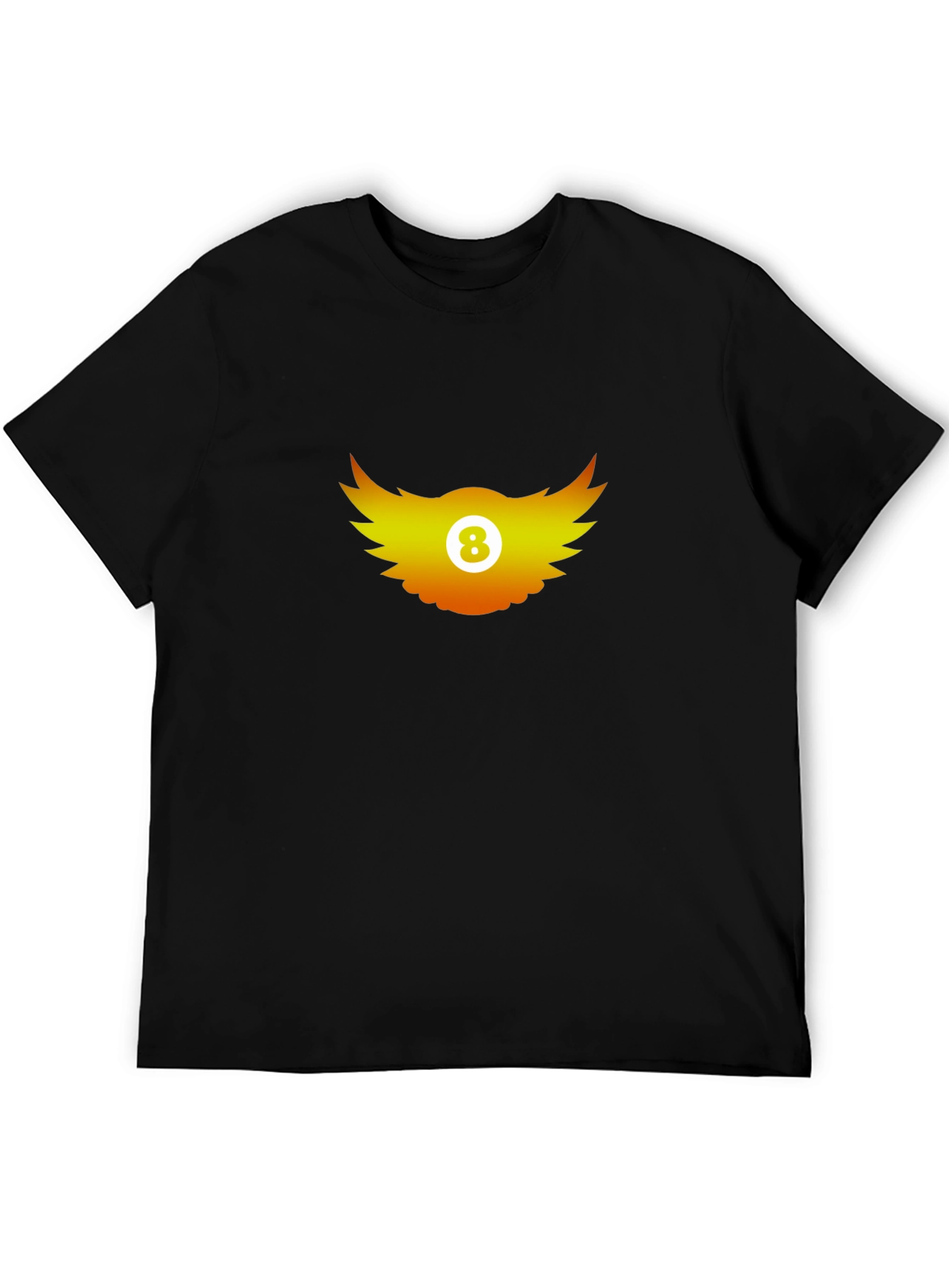 Cool Graphic Tee - 8 Ball Wings Design