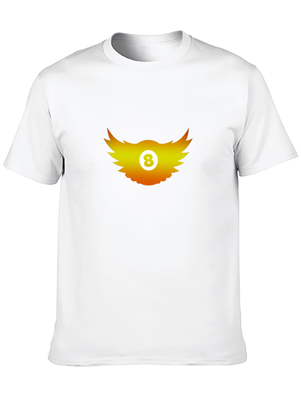 Cool Graphic Tee - 8 Ball Wings Design