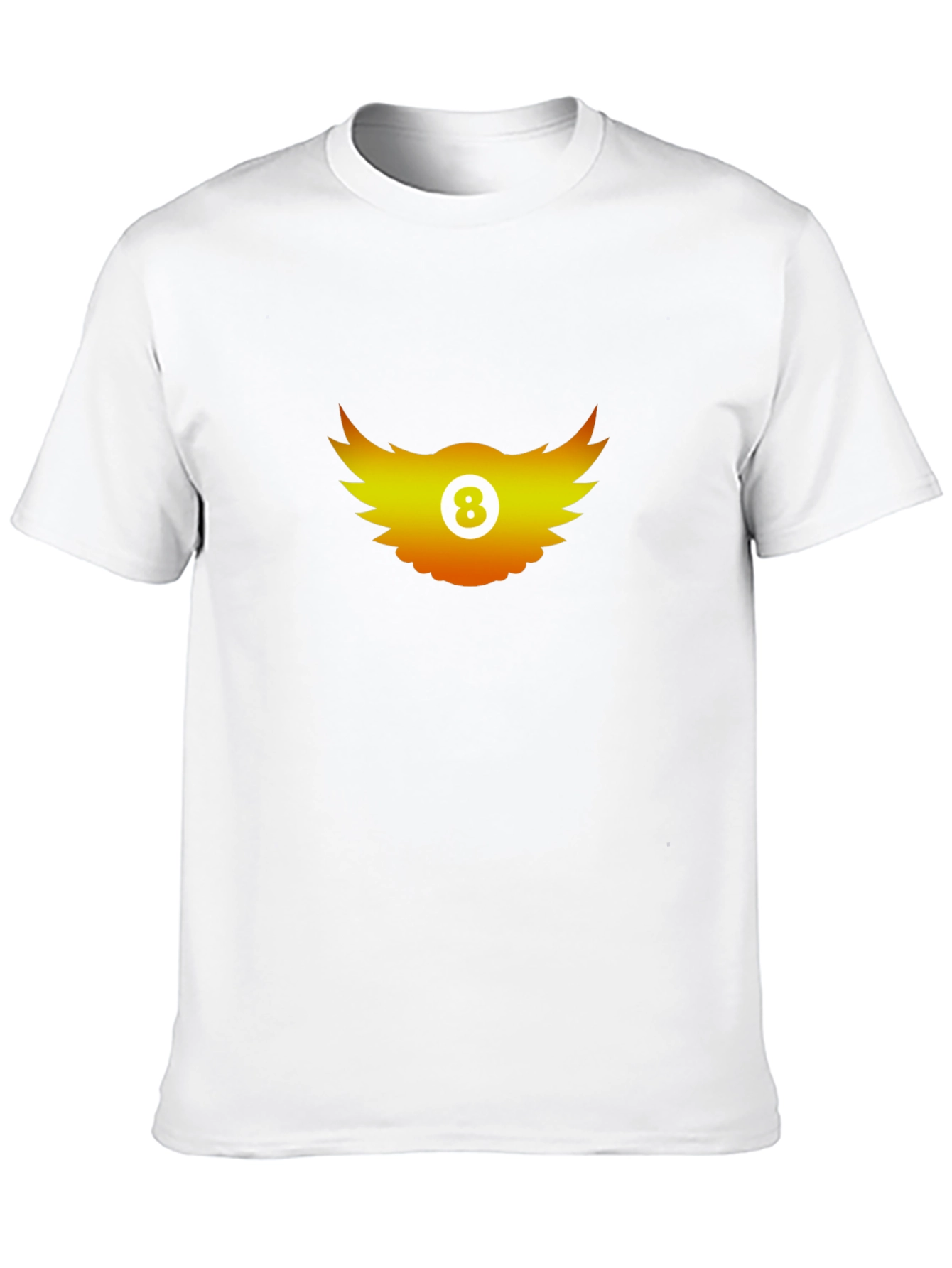 Cool Graphic Tee - 8 Ball Wings Design