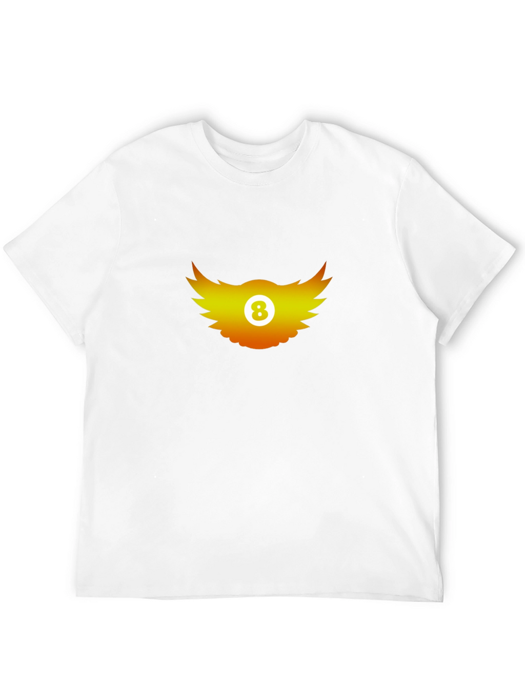 Cool Graphic Tee - 8 Ball Wings Design