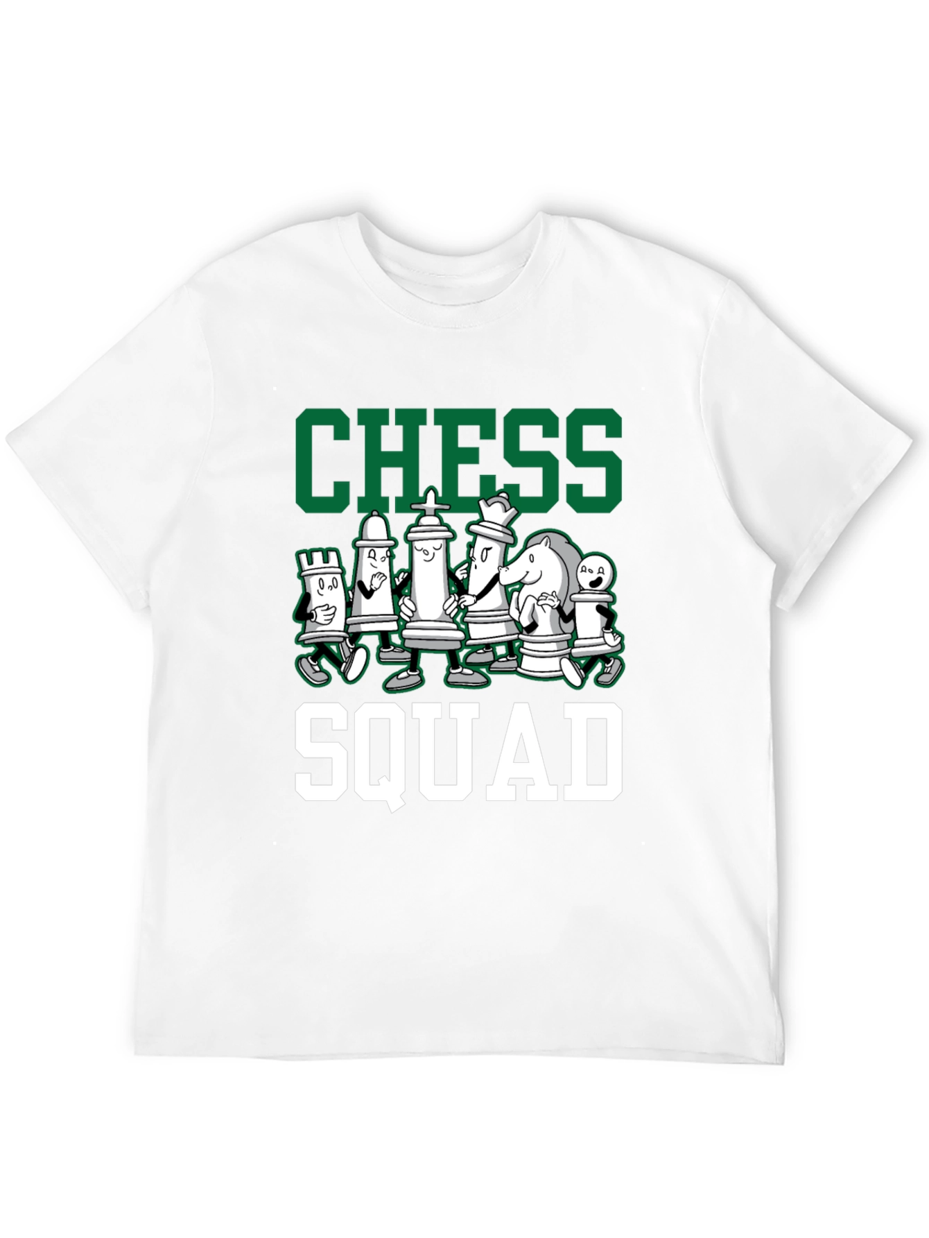 Chess Squad Graphic Tee - Black Cotton T-Shirt