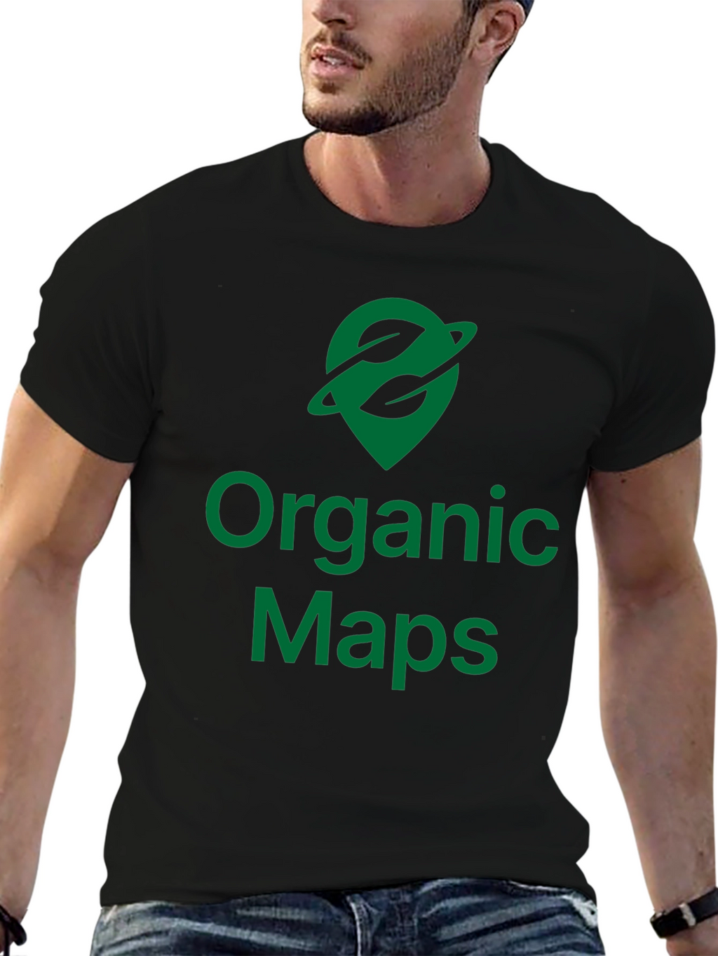 Organic Maps Black T-Shirt
