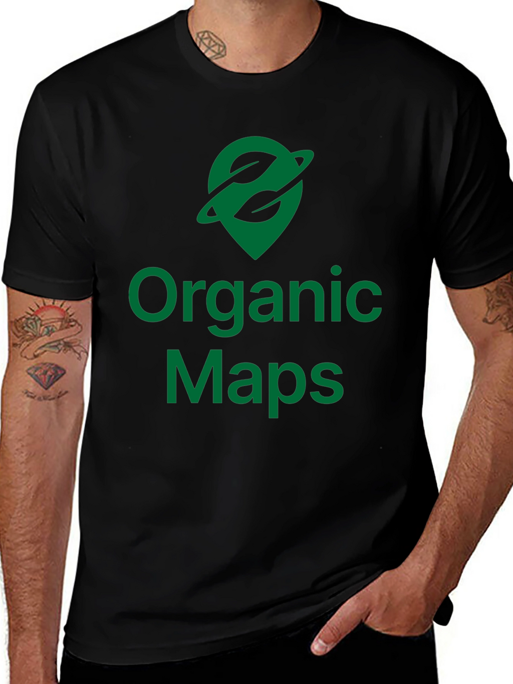Organic Maps Black T-Shirt