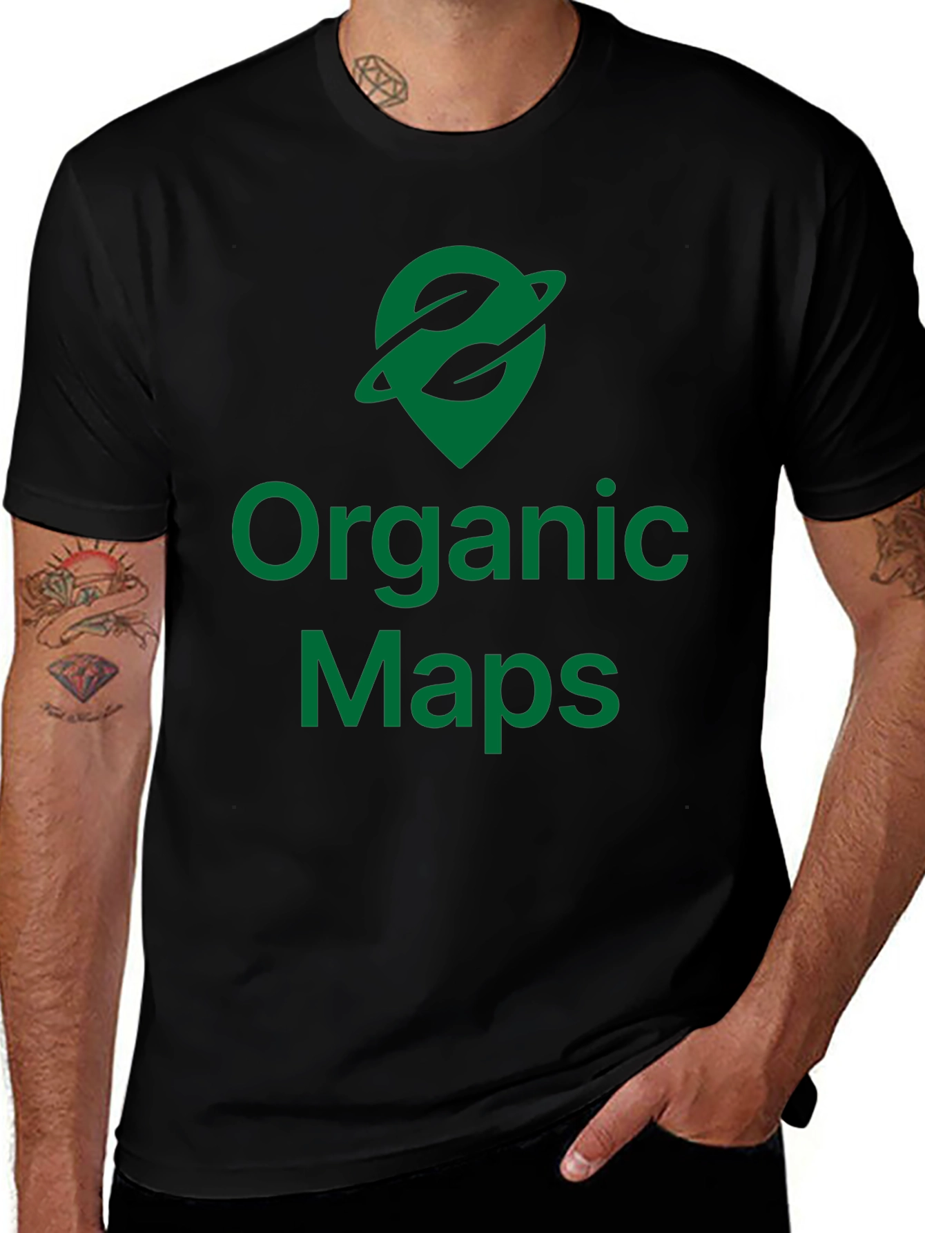 Organic Maps Black T-Shirt