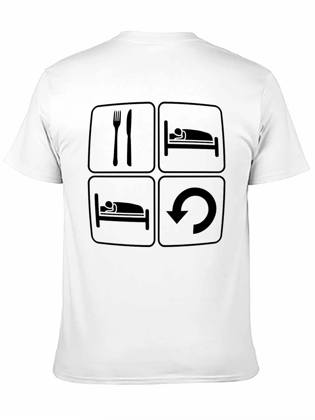 Eat Sleep Repeat T-Shirt - Funny Graphic Tee