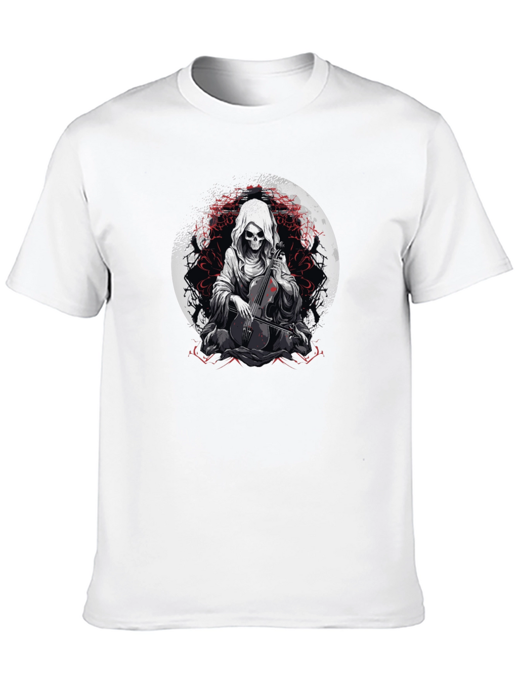 Grim Reaper Cello Player Graphic Tee