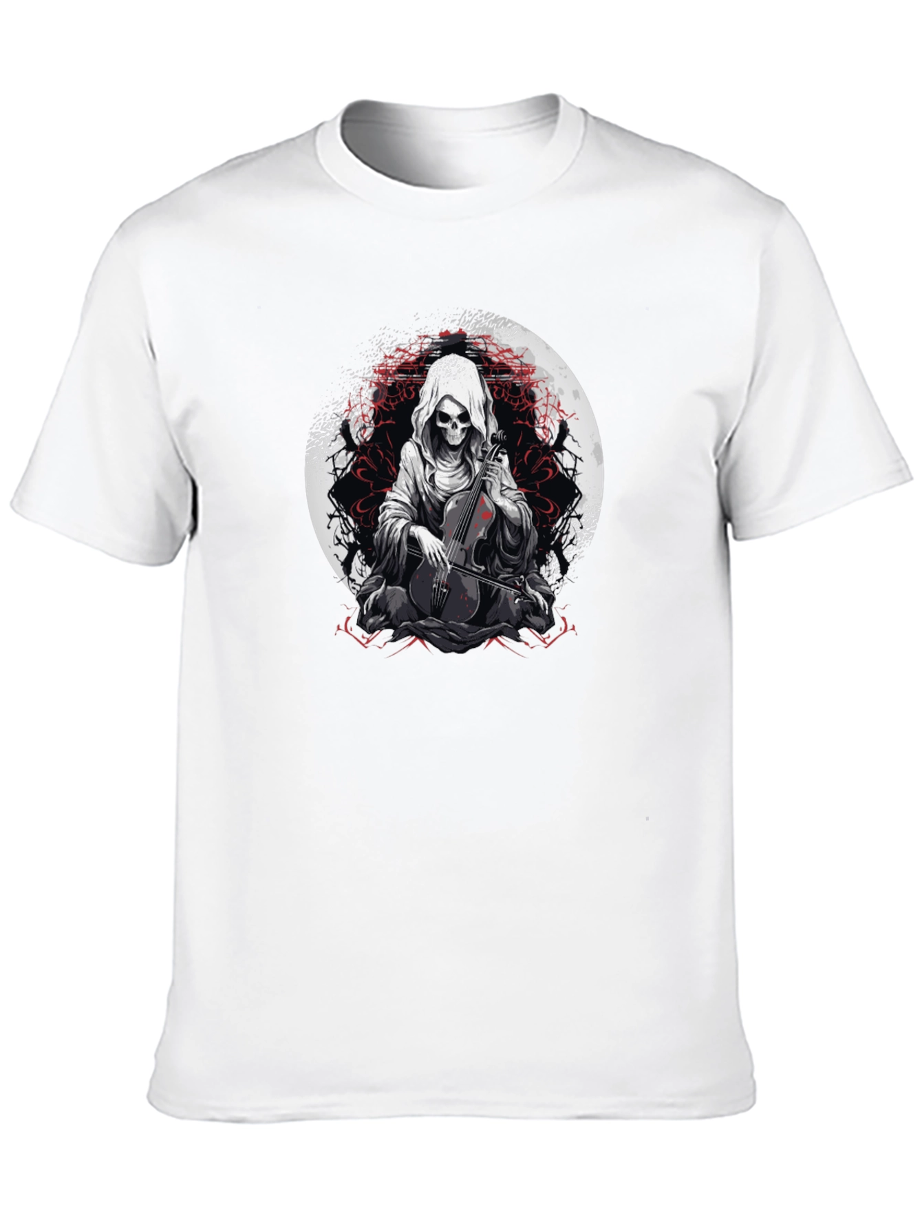 Grim Reaper Cello Player Graphic Tee