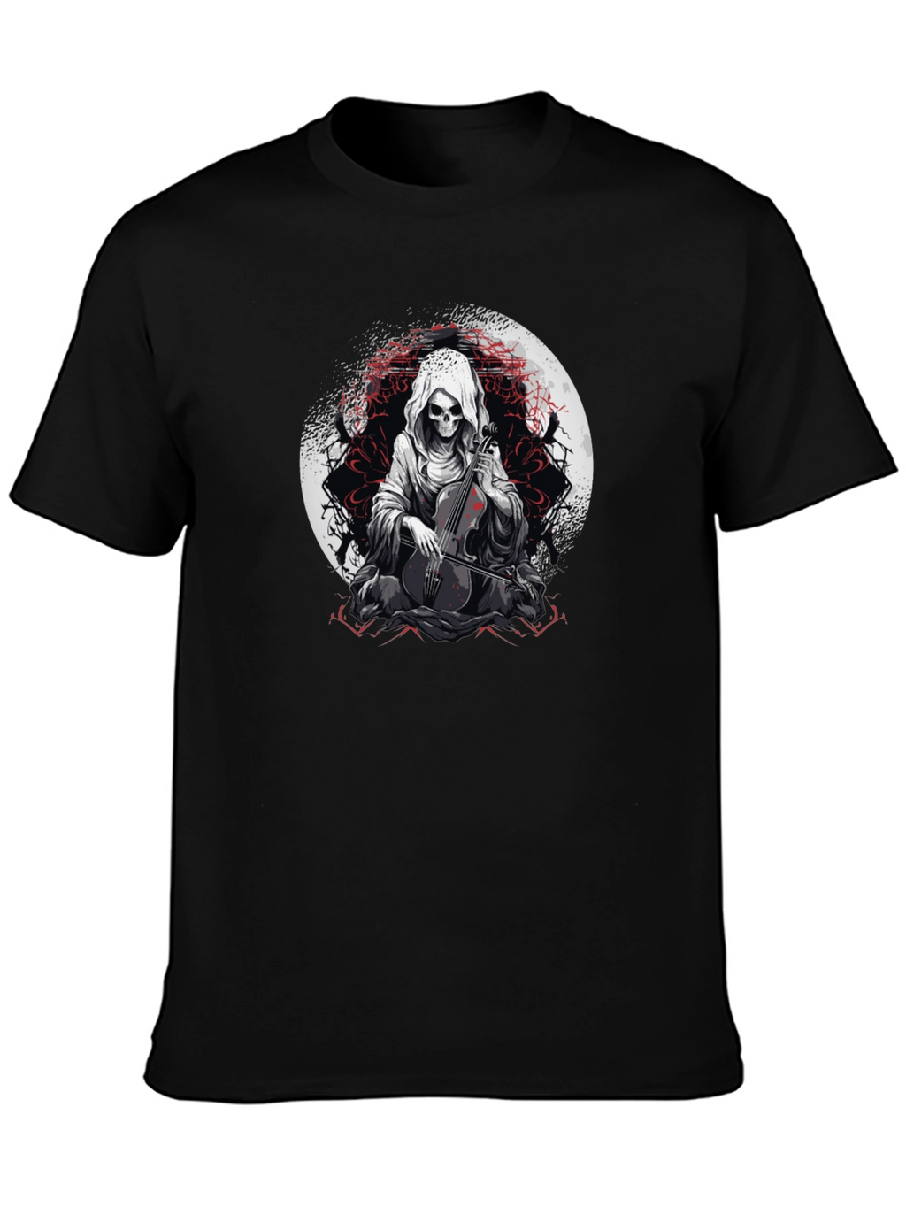 Grim Reaper Cello Player Graphic Tee