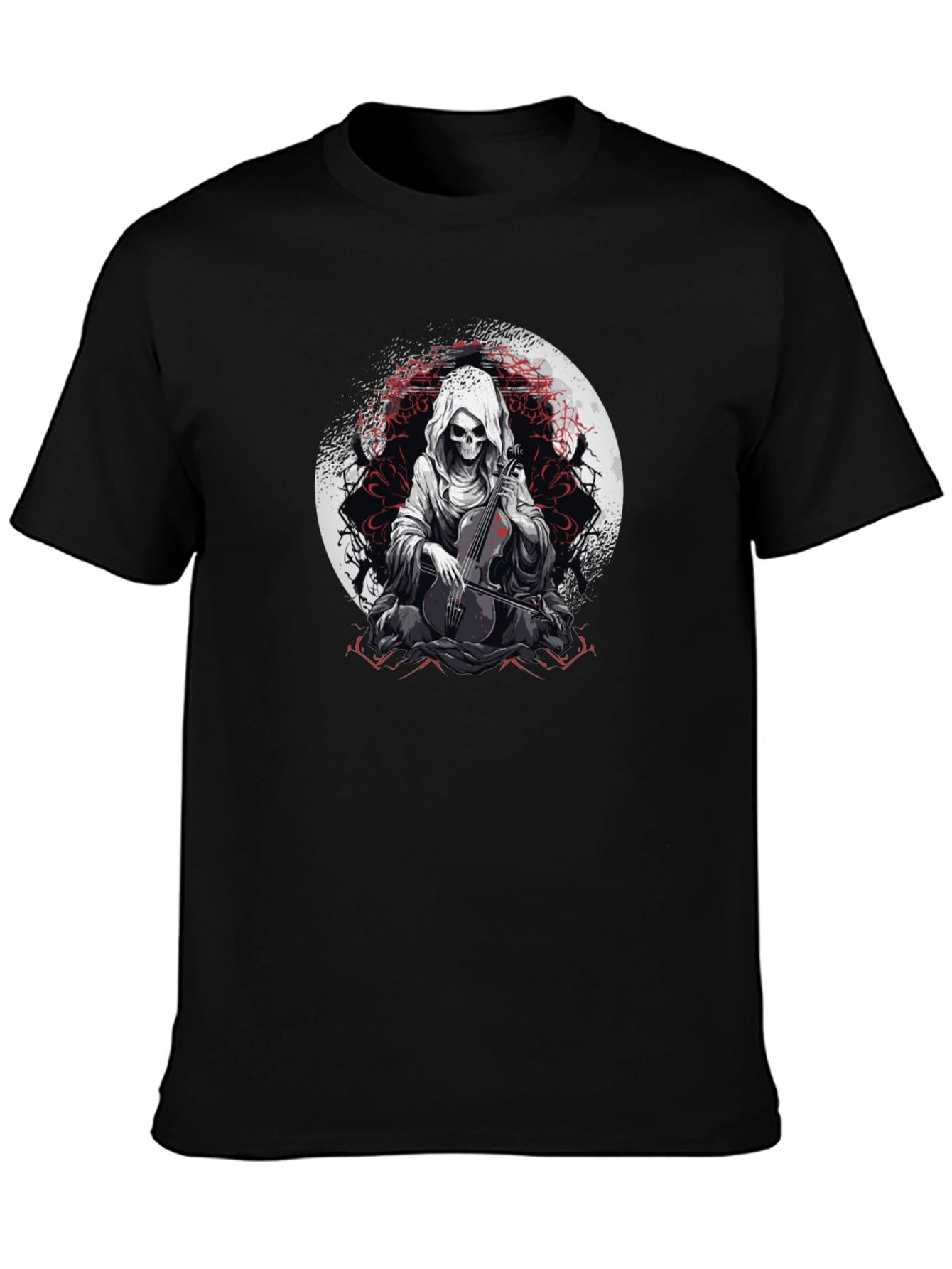 Grim Reaper Cello Player Graphic Tee