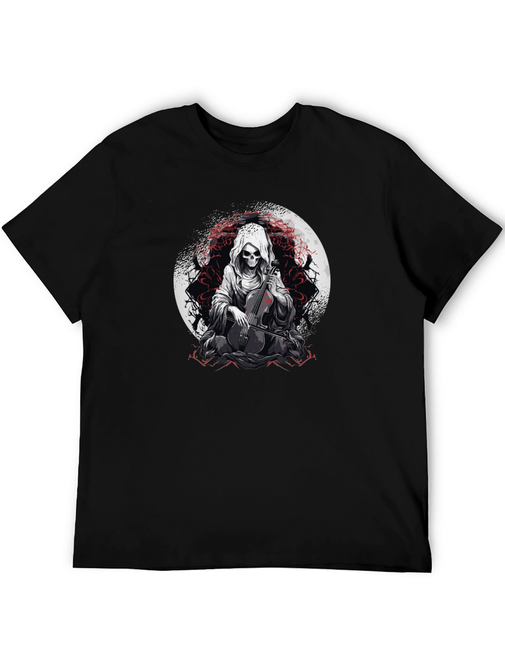 Grim Reaper Cello Player Graphic Tee