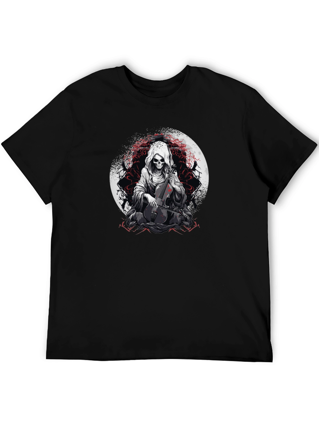 Grim Reaper Cello Player Graphic Tee