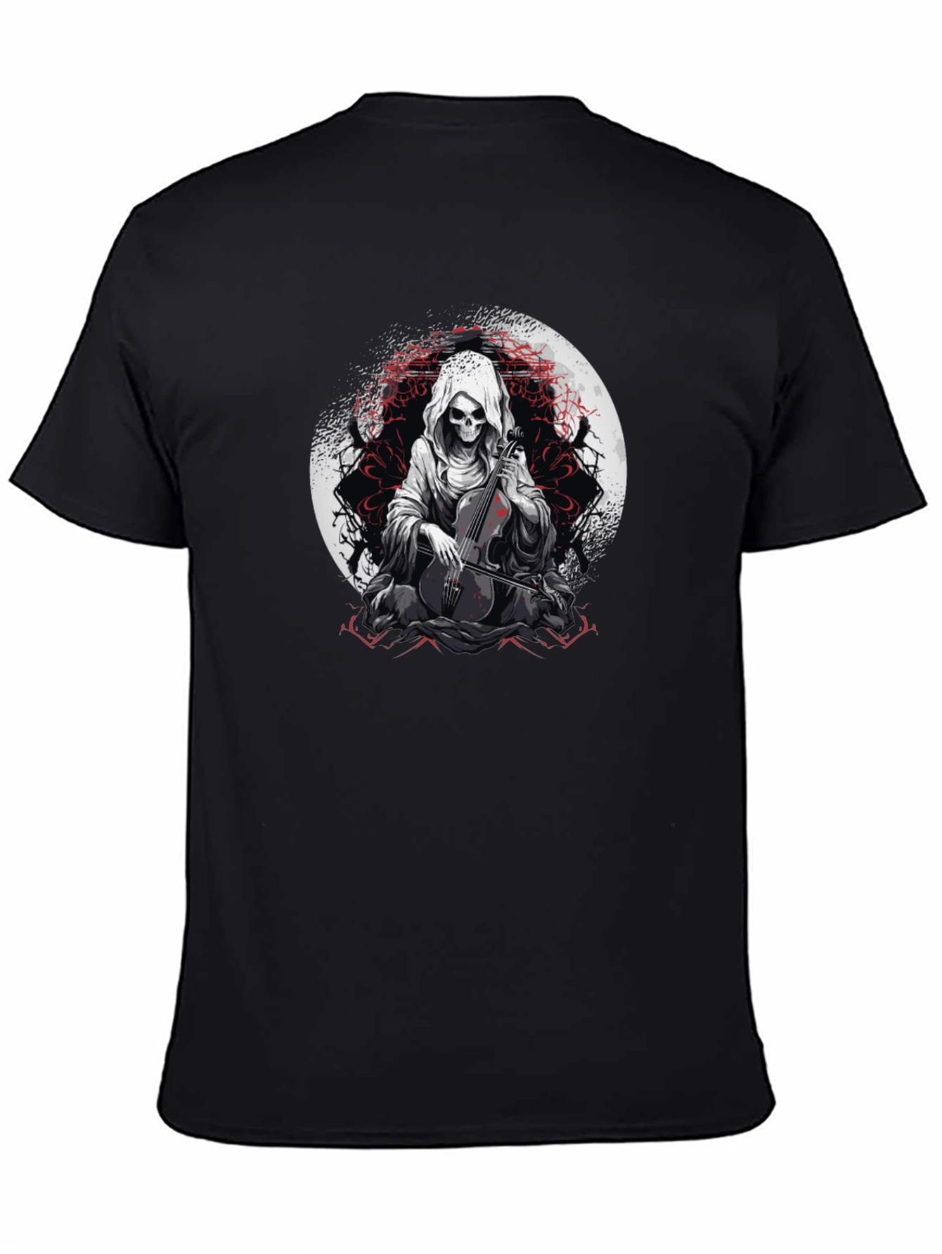 Grim Reaper Cello Player Graphic Tee
