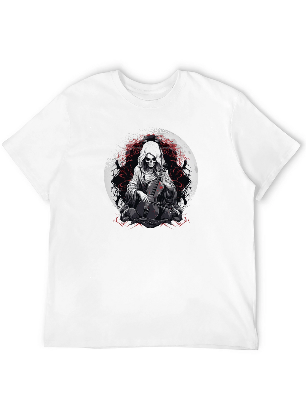 Grim Reaper Cello Player Graphic Tee