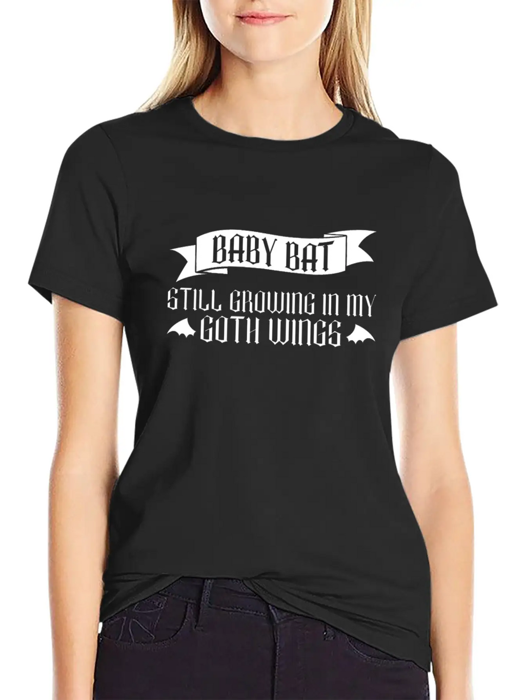 Baby Bat - Still Growing In My Goth Wings - Baby Breathable Soft Cotton T-Shirt – Timeless Casual Look