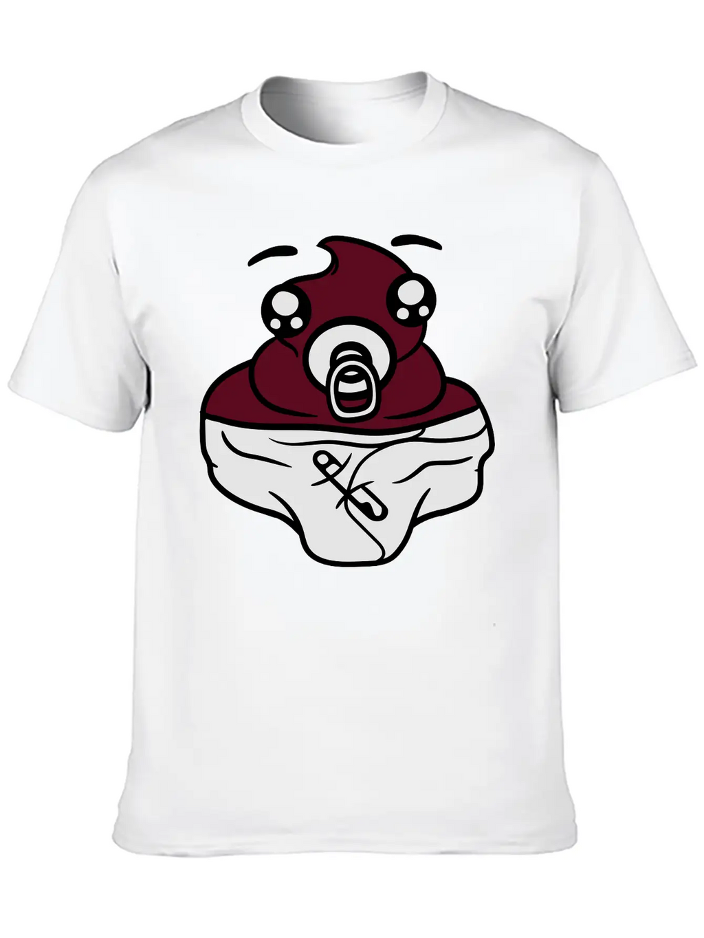 Baby Diaper Child Cute Cute Pacifier Cream Chocola Essential Cotton Tee For Daily Outfits – Unisex Style