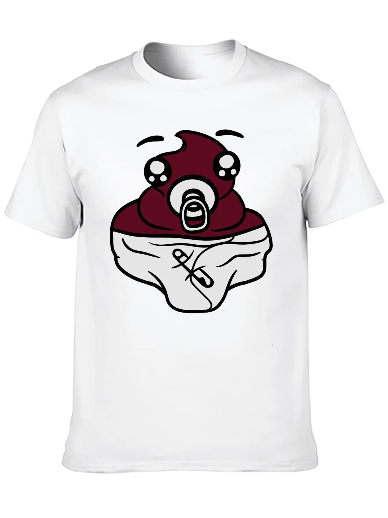 Baby Diaper Child Cute Cute Pacifier Cream Chocola Essential Cotton Tee For Daily Outfits – Unisex Style