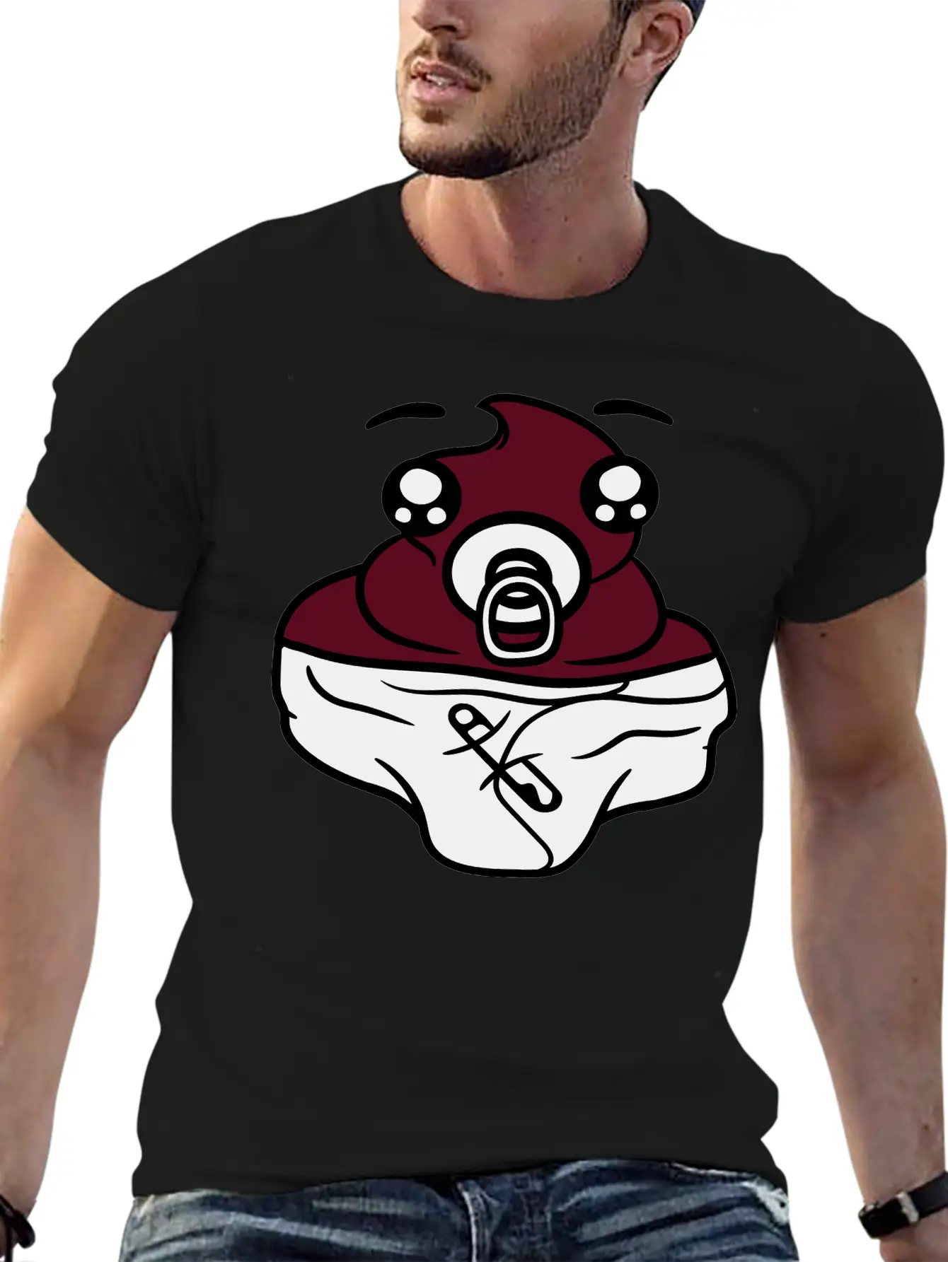 Baby Diaper Child Cute Cute Pacifier Cream Chocola Essential Cotton Tee For Daily Outfits – Unisex Style