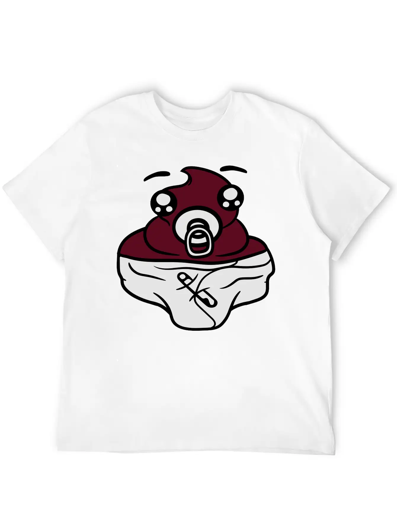 Baby Diaper Child Cute Cute Pacifier Cream Chocola Essential Cotton Tee For Daily Outfits – Unisex Style