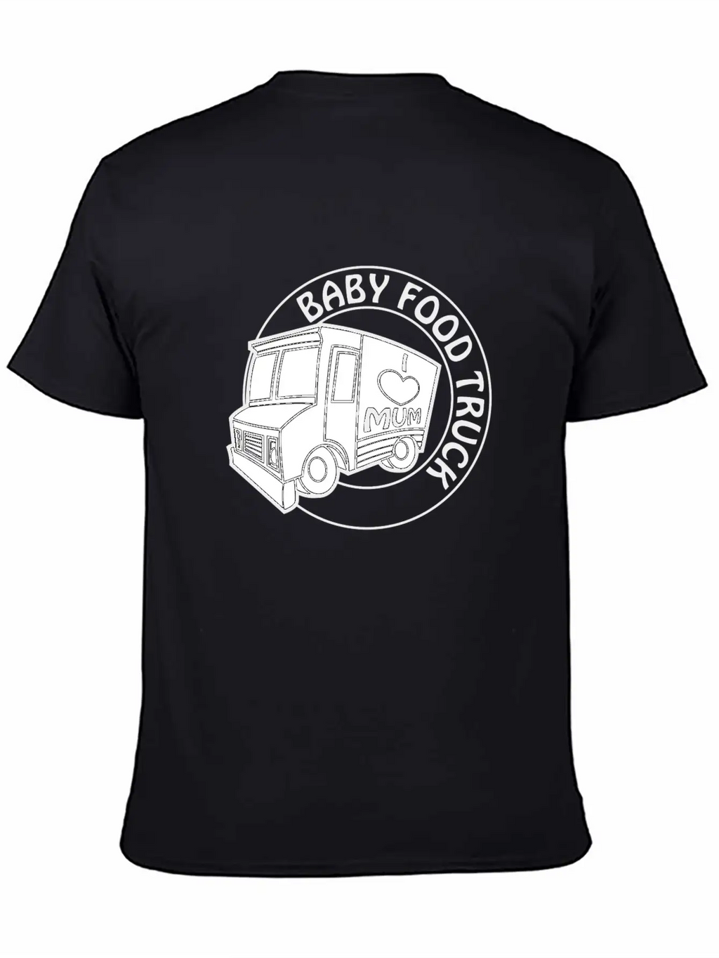 Baby Food Truck Unisex Short Sleeve Soft Cotton T-Shirt – Casual Everyday Wear