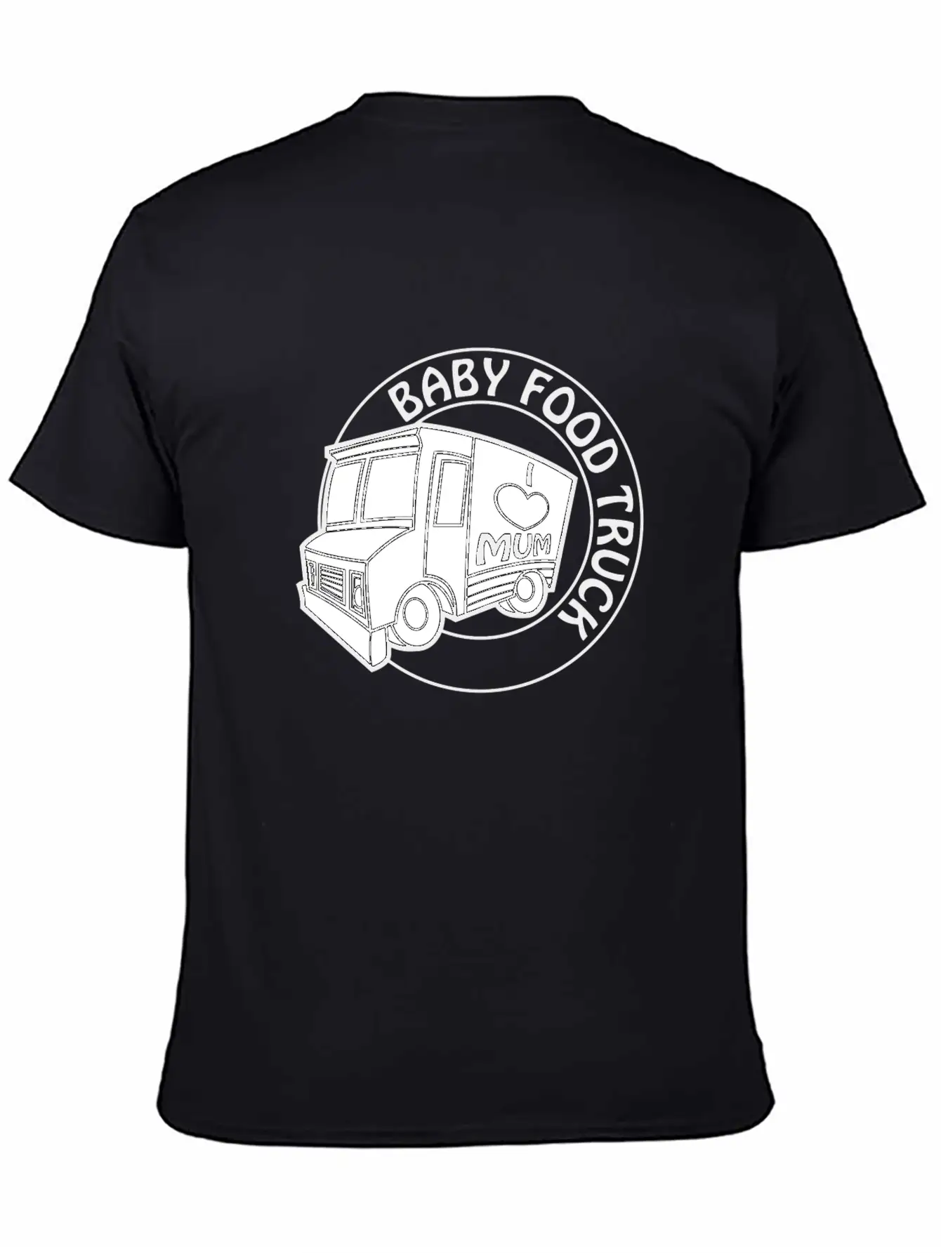 Baby Food Truck Unisex Short Sleeve Soft Cotton T-Shirt – Casual Everyday Wear