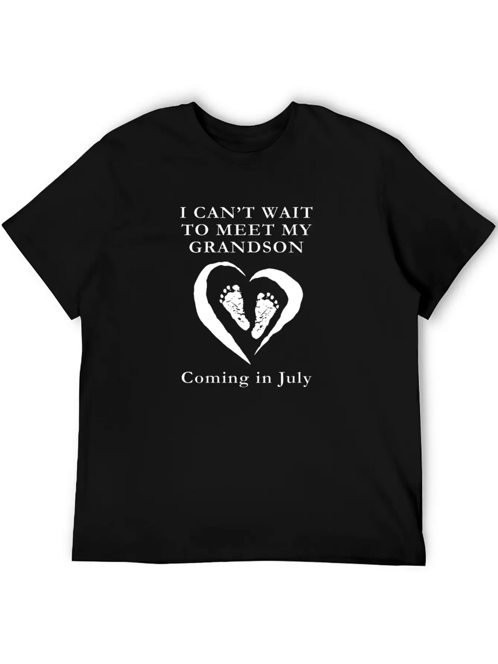Baby Shower Grandson July Pregnancy Unisex Short Sleeve Soft Cotton T-Shirt – Casual Everyday Wear