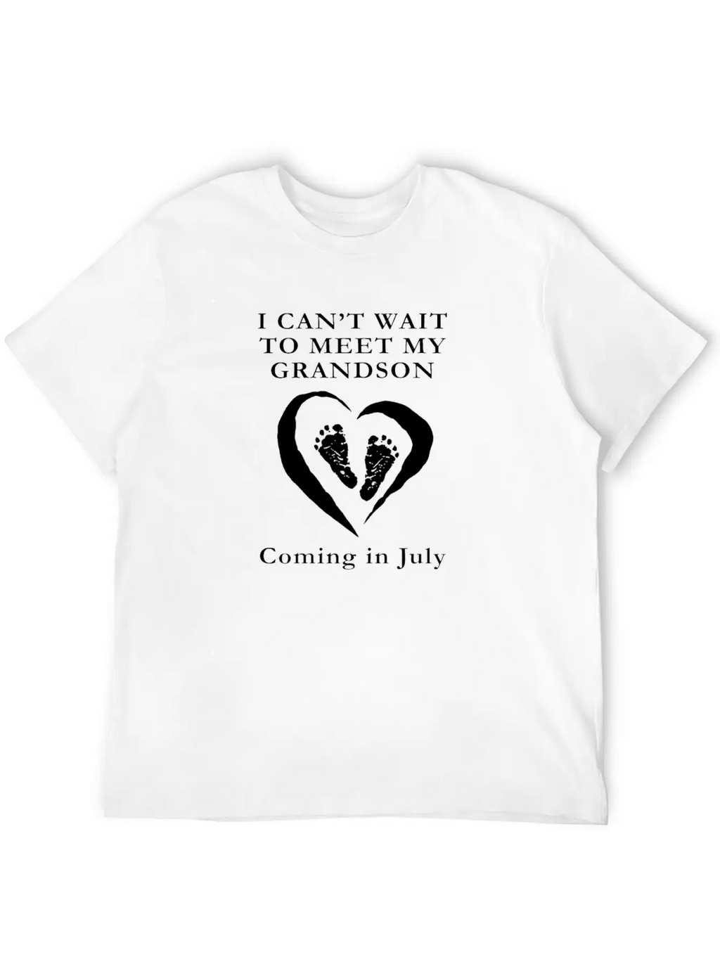Baby Shower Grandson July Pregnancy Unisex Short Sleeve Soft Cotton T-Shirt – Casual Everyday Wear