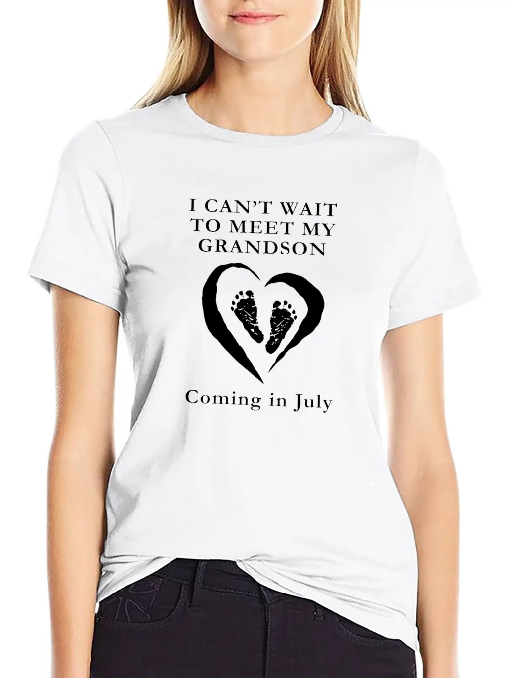 Baby Shower Grandson July Pregnancy Unisex Short Sleeve Soft Cotton T-Shirt – Casual Everyday Wear