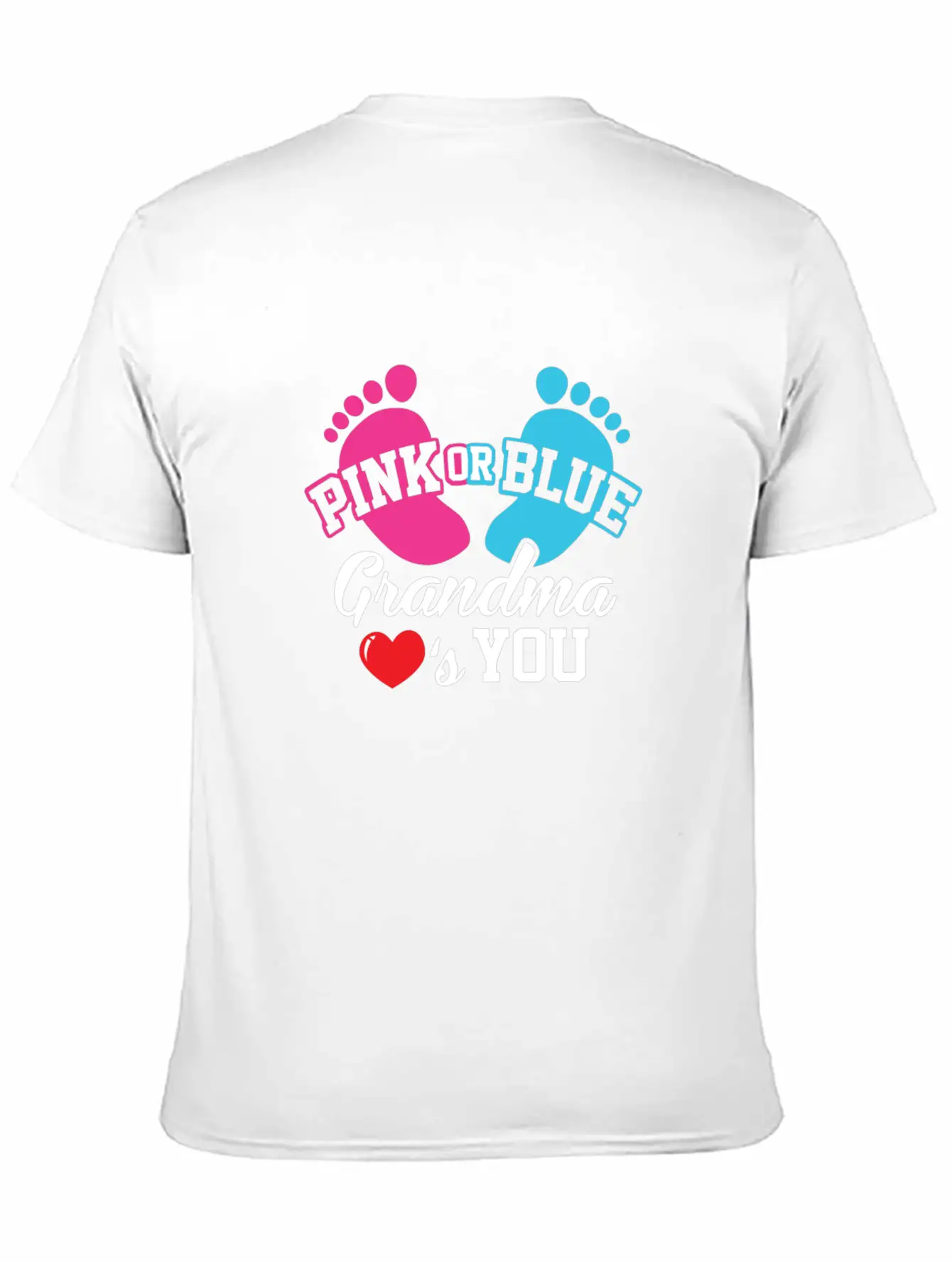 Baby Shower Pink Or Blue Grandma Loves You Pregnan Unisex Casual T-Shirt – Clean Design For Daily Comfort