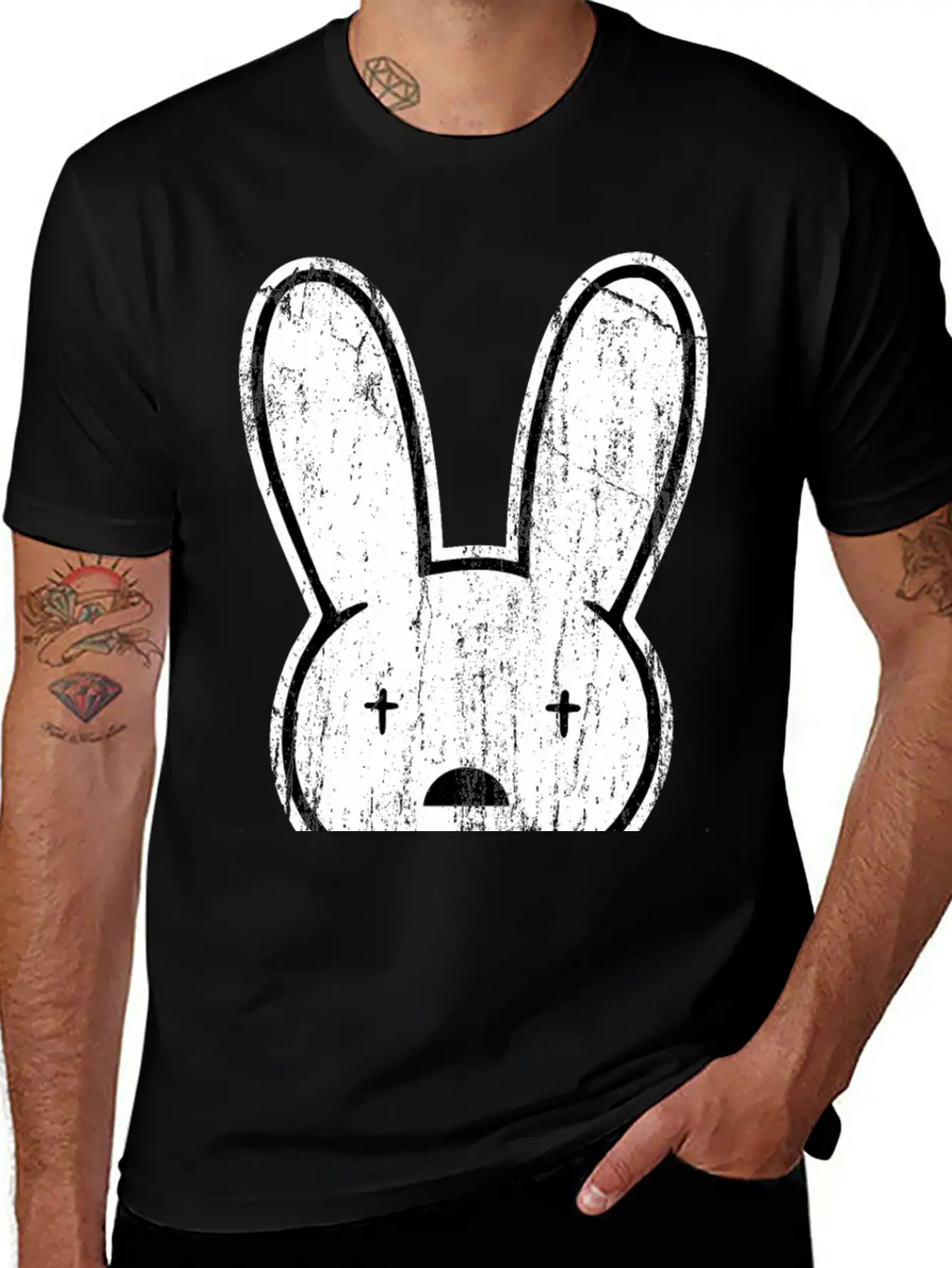 Badbunny Retro Unisex Short Sleeve Soft Cotton T-Shirt – Casual Everyday Wear