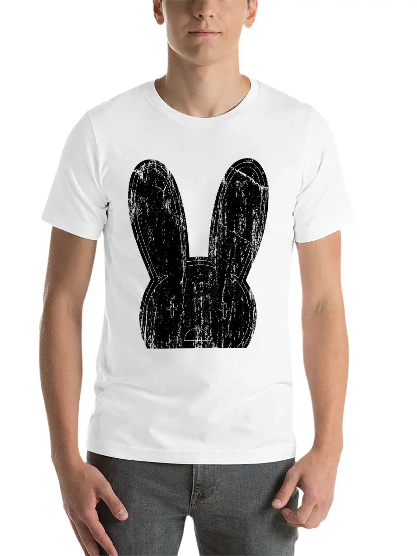 Badbunny Retro Unisex Short Sleeve Soft Cotton T-Shirt – Casual Everyday Wear