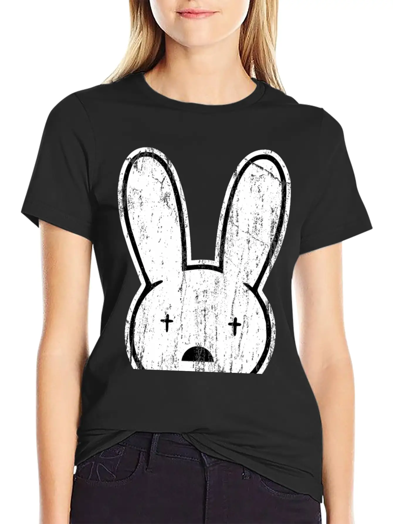 Badbunny Retro Unisex Short Sleeve Soft Cotton T-Shirt – Casual Everyday Wear