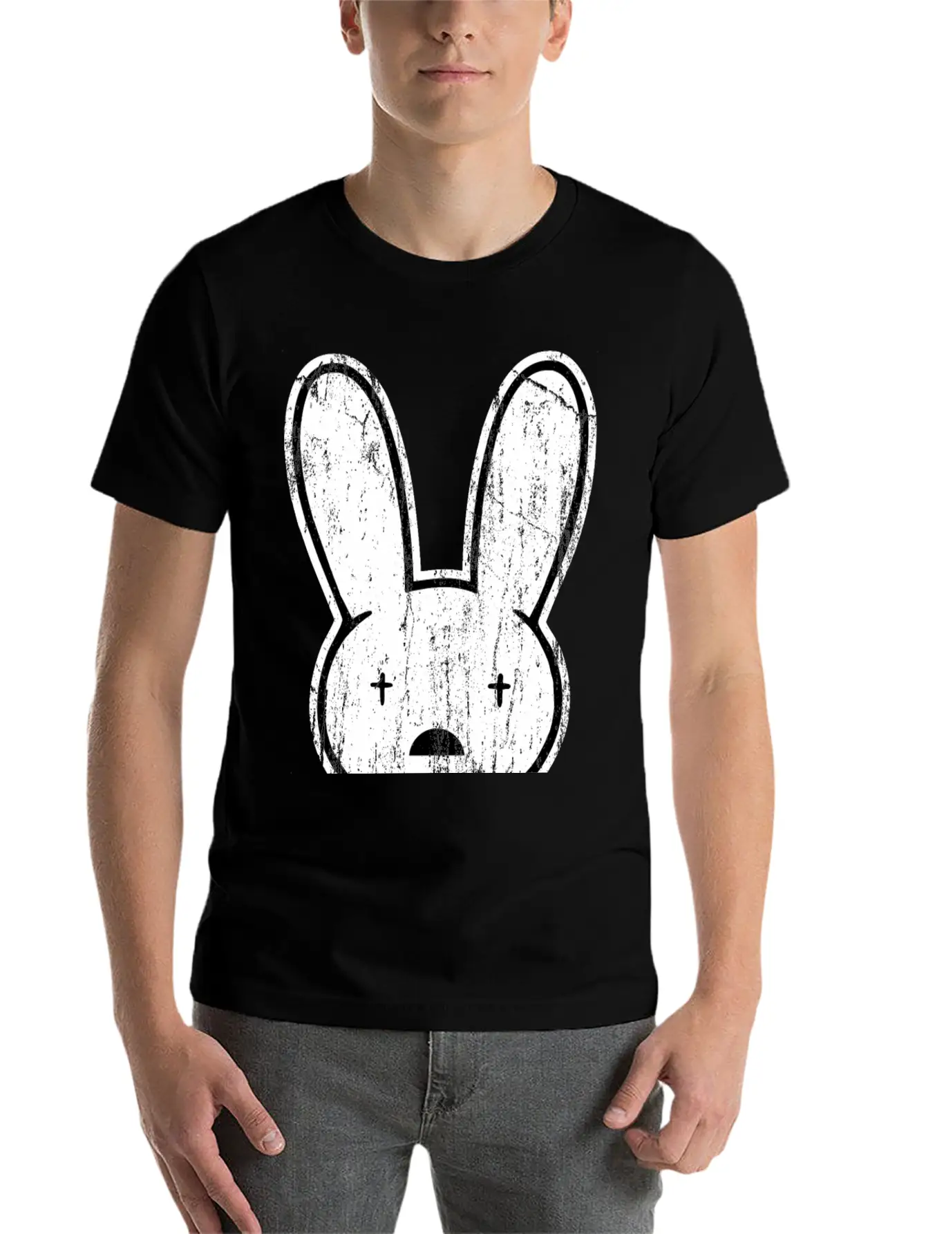 Badbunny Retro Unisex Short Sleeve Soft Cotton T-Shirt – Casual Everyday Wear