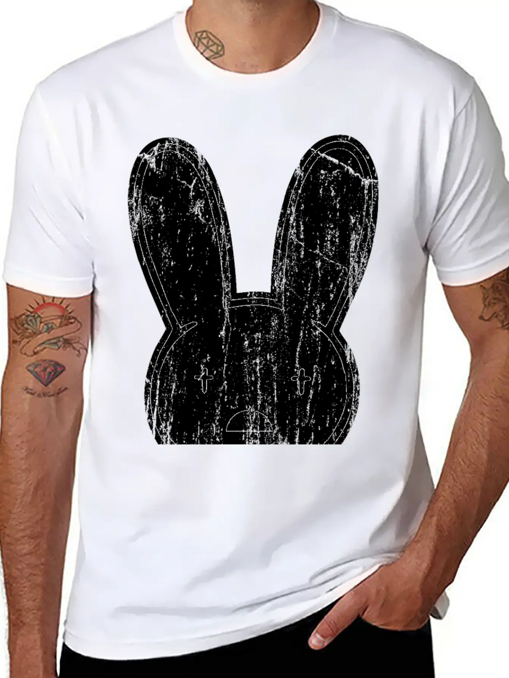 Badbunny Retro Unisex Short Sleeve Soft Cotton T-Shirt – Casual Everyday Wear