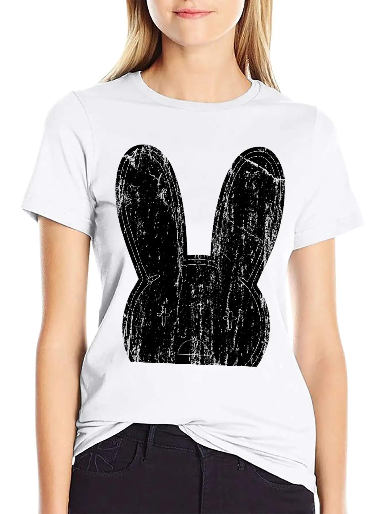 Badbunny Retro Unisex Short Sleeve Soft Cotton T-Shirt – Casual Everyday Wear