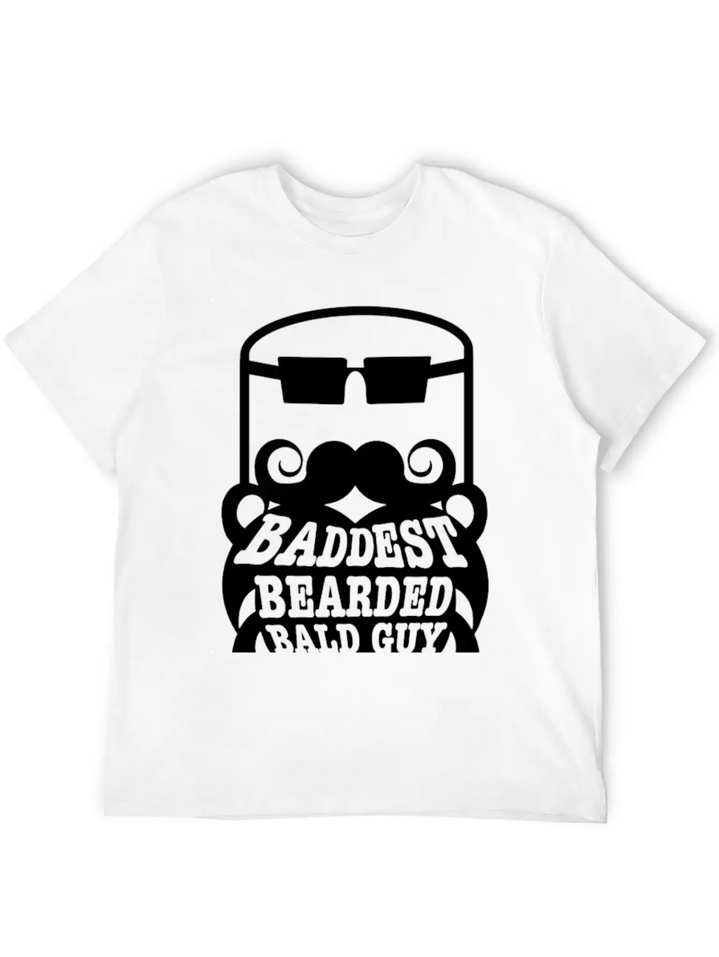 Baddest Bearded Bald Guy Design Classic Fit Graphic Tee For Daily Comfort – Unisex Cotton Shirt
