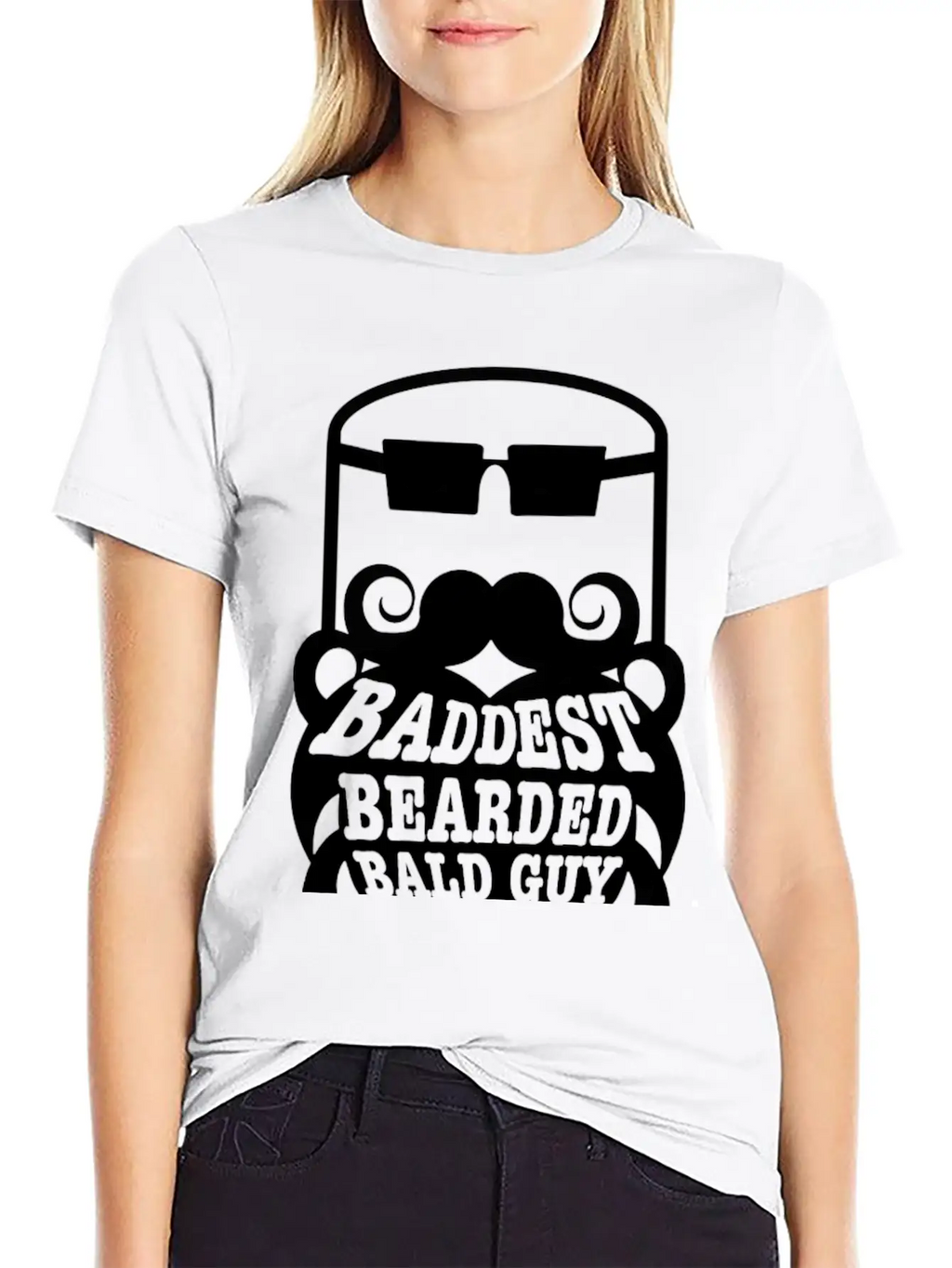 Baddest Bearded Bald Guy Design Classic Fit Graphic Tee For Daily Comfort – Unisex Cotton Shirt